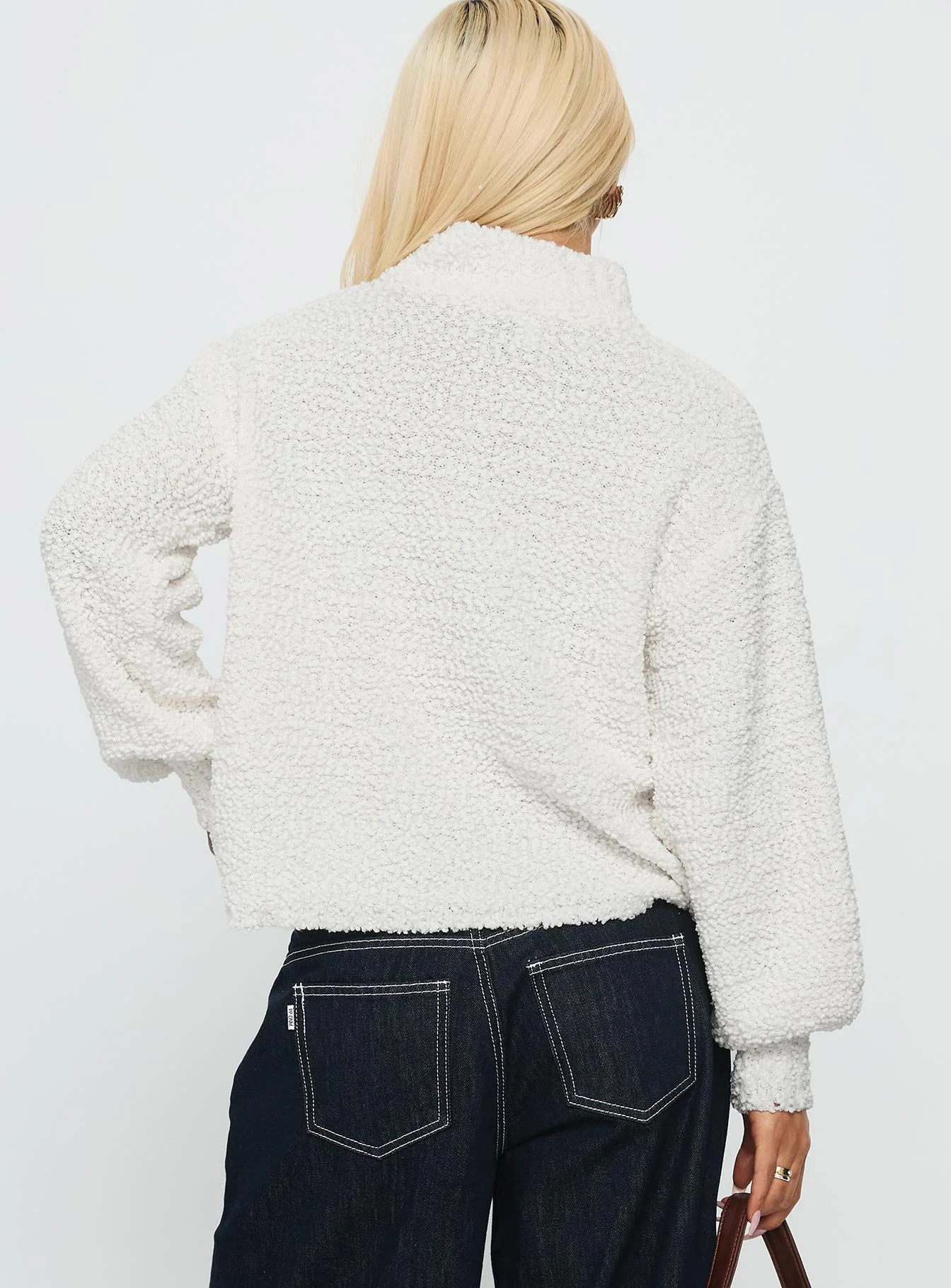 Feyre Boucle Jumper Ivory - Image 5