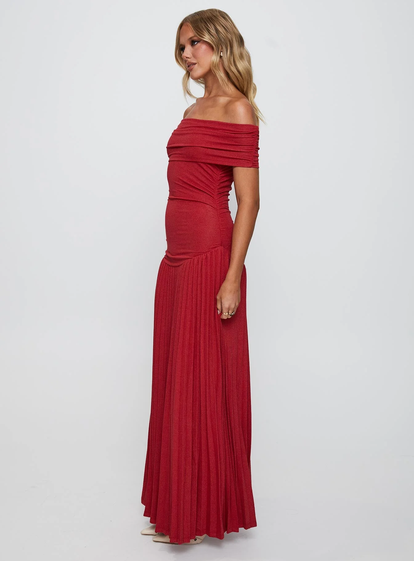 Field Of Dreams Maxi Dress Crimson - Image 4