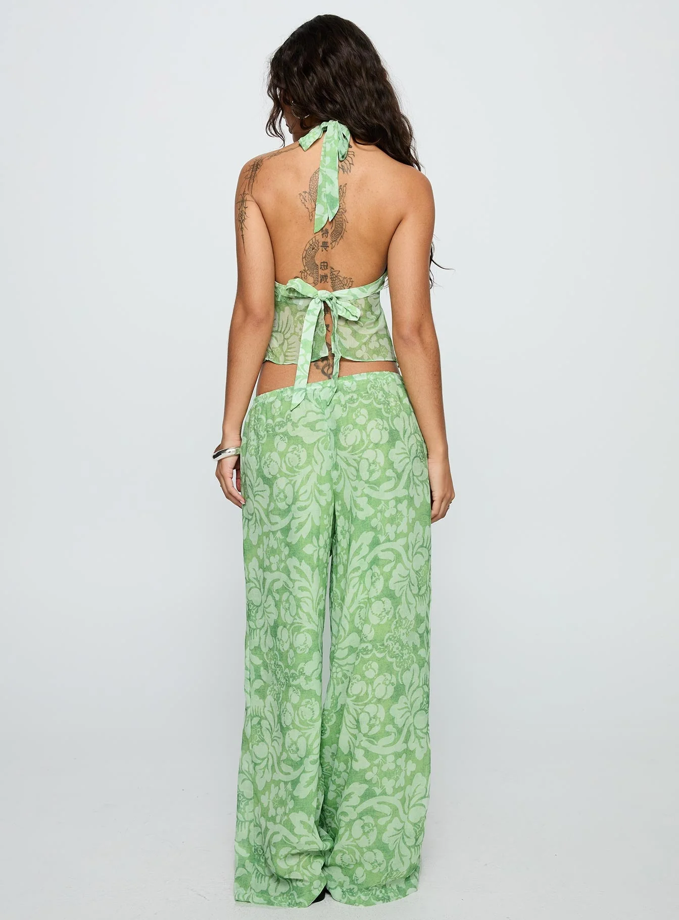 Finesse Pants Green Floral - Image 5