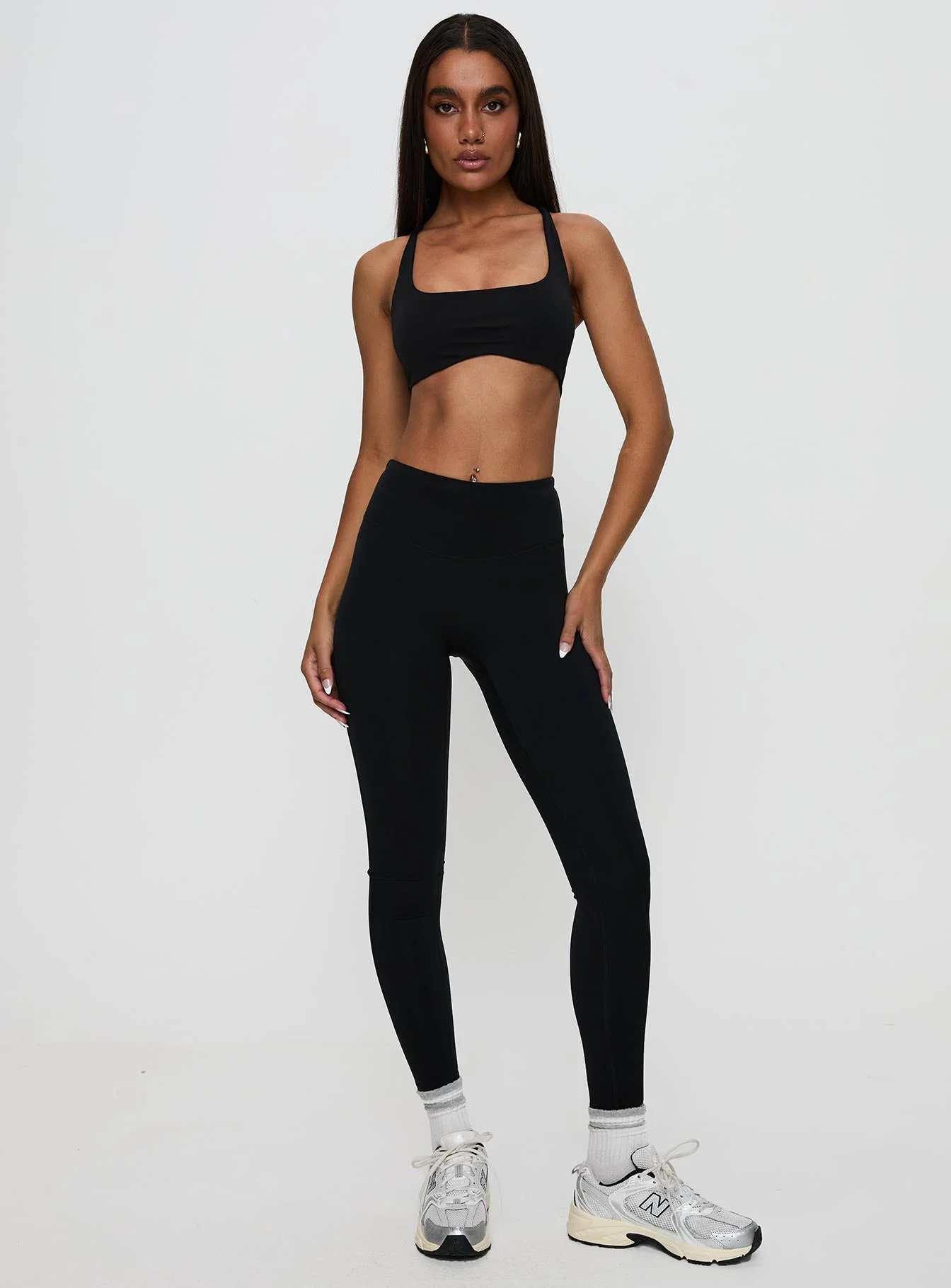 Finish Line Active Cross Back Top Black - Image 3