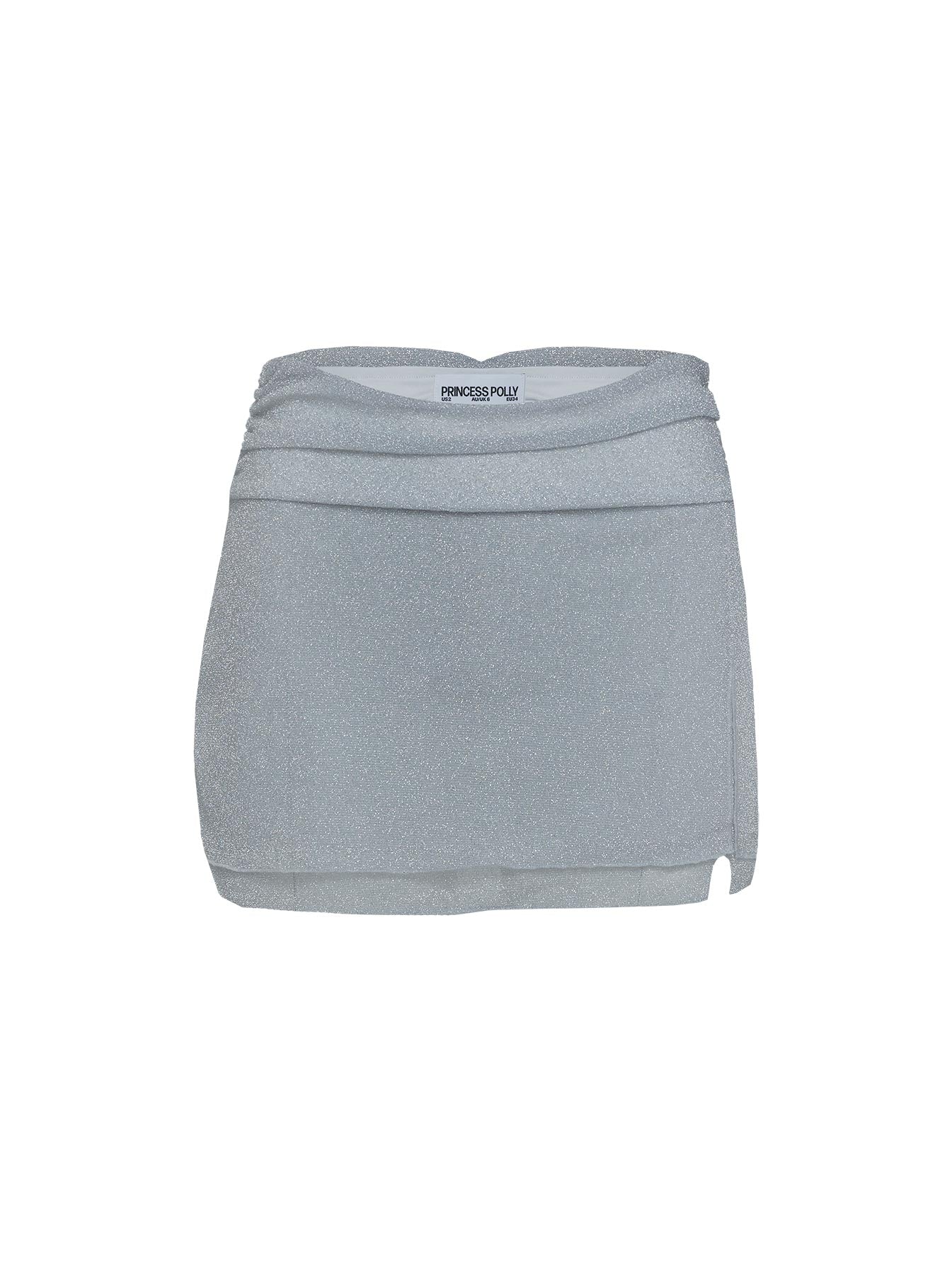 Flattered Shimmer Mini Skirt Silver - Image 5