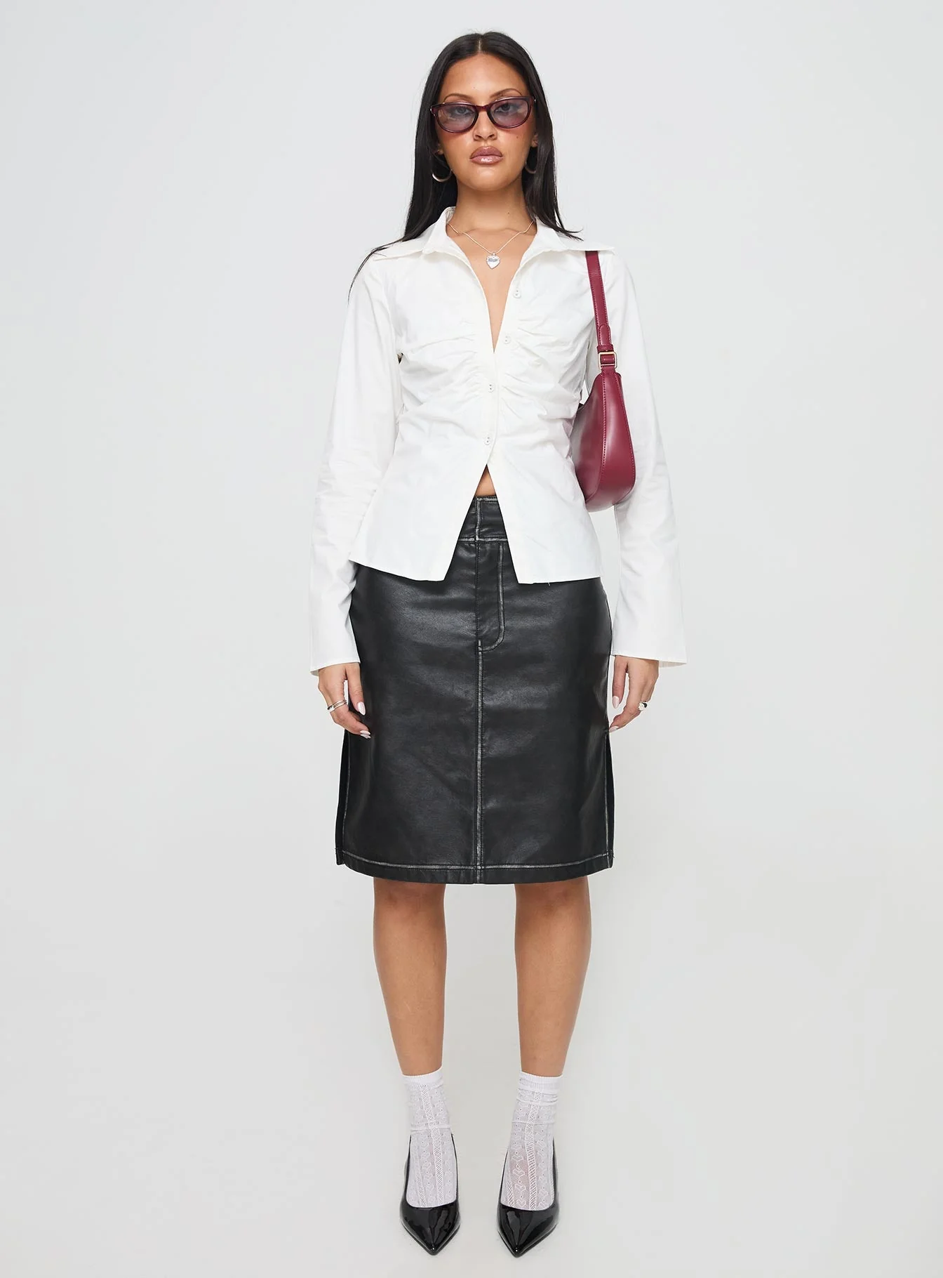 Fleiry Long Sleeve Top White - Image 7