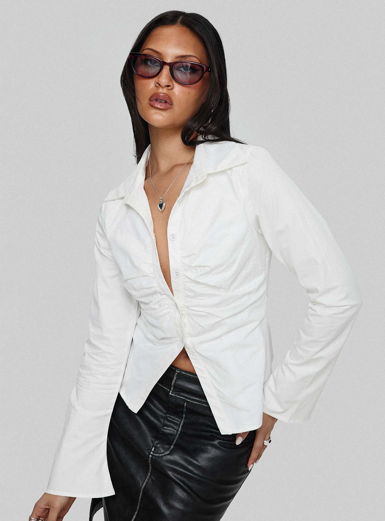 Fleiry Long Sleeve Top White - Image 9