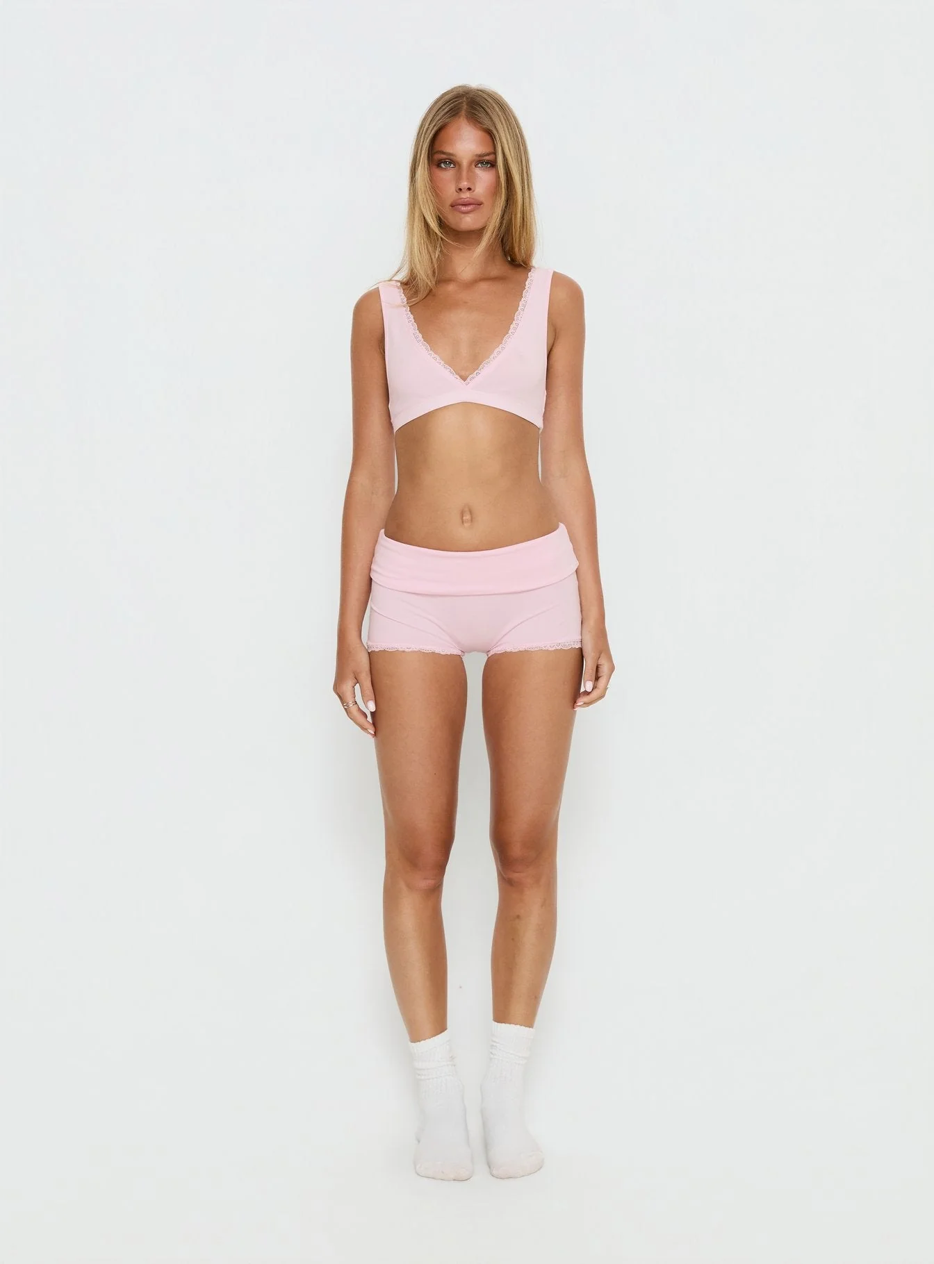 Flissie Plunge Lace Bralette Pink - Image 8