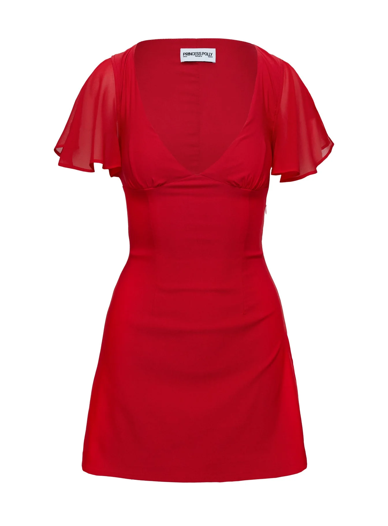 Florie Corset Mini Dress Red - Image 5