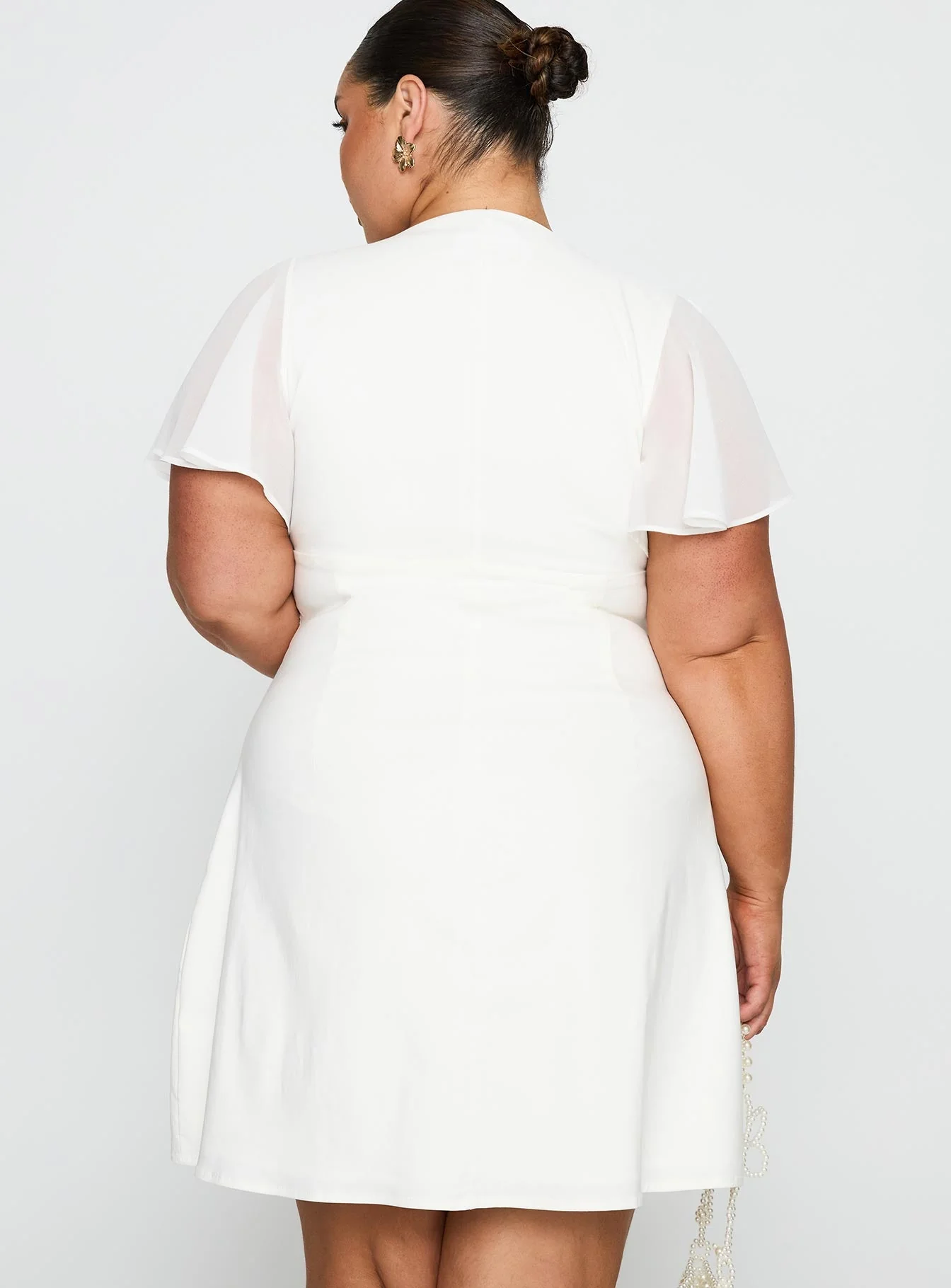 Florie Corset Mini Dress White Curve - Image 5