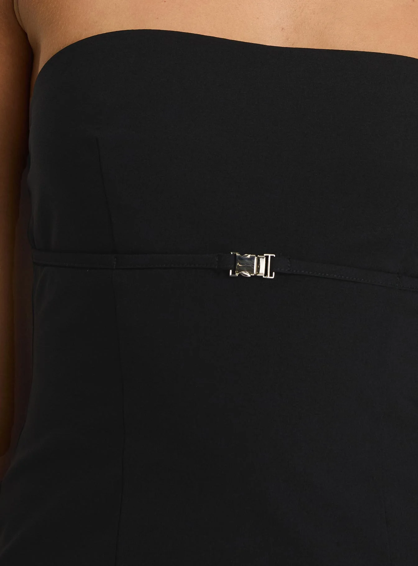 Flounce Strapless Top Black - Image 6