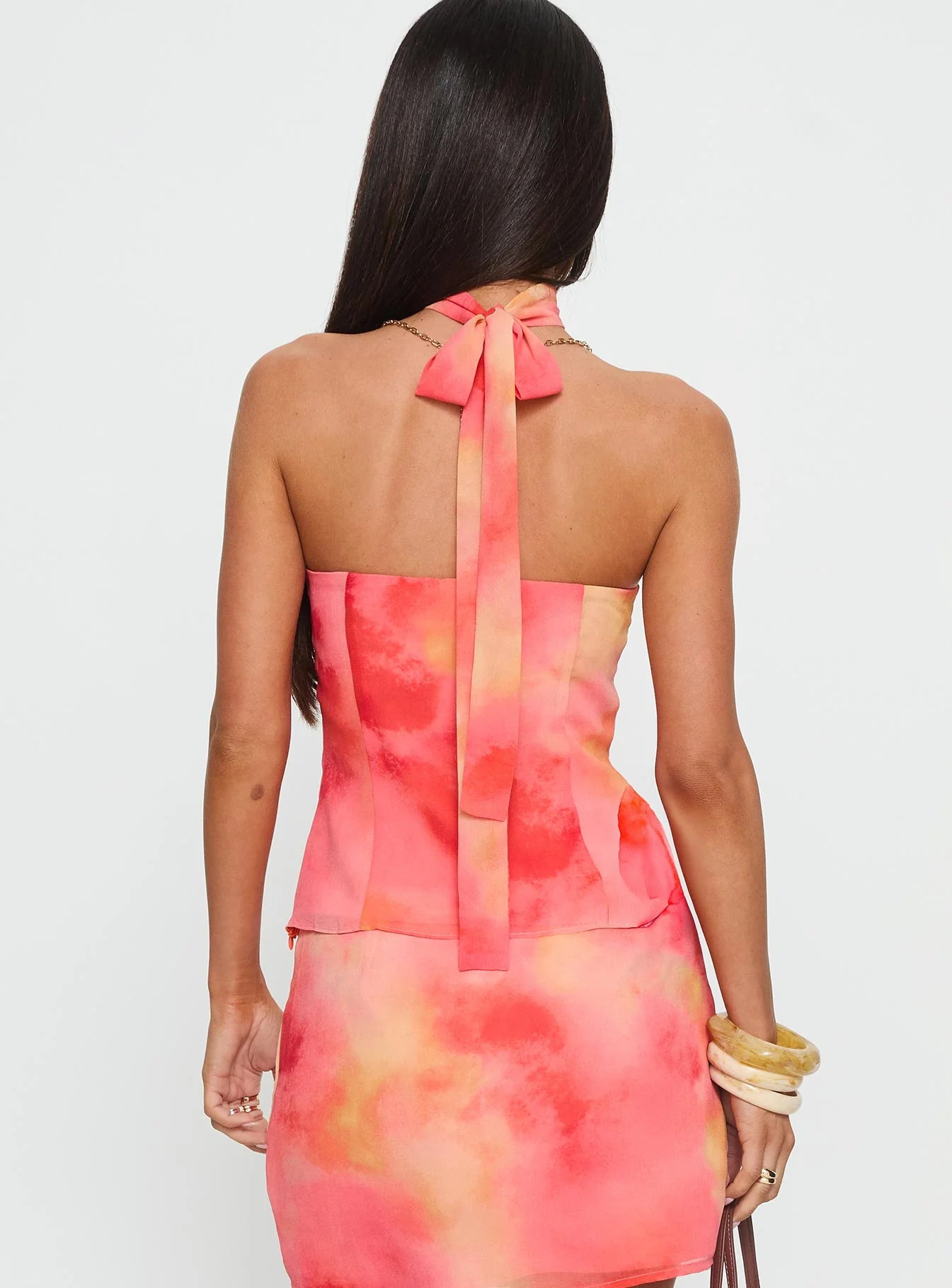 Fondness Scarf Detail Strapless Top Multi - Image 4