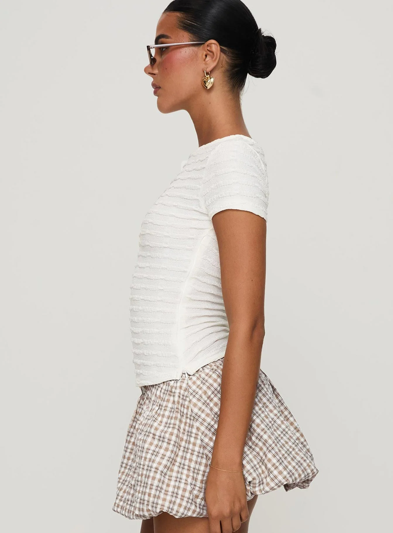 For The Better Textured Top White - Image 4