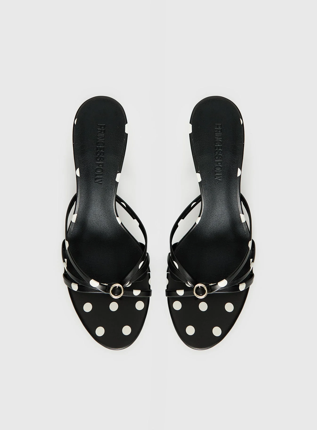 For The Rush Kitten Heels Black Polka - Image 4