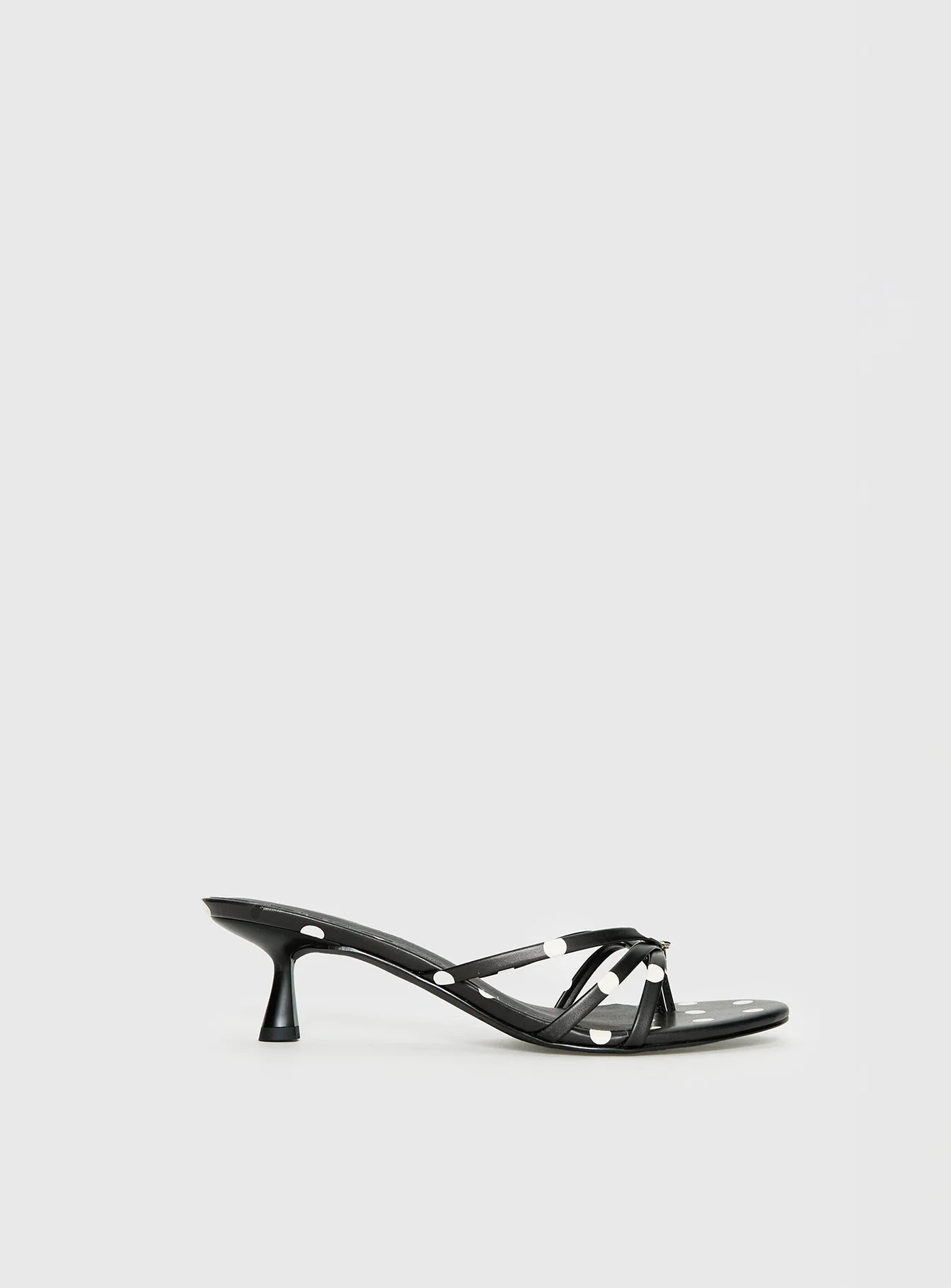 For The Rush Kitten Heels Black Polka - Image 5