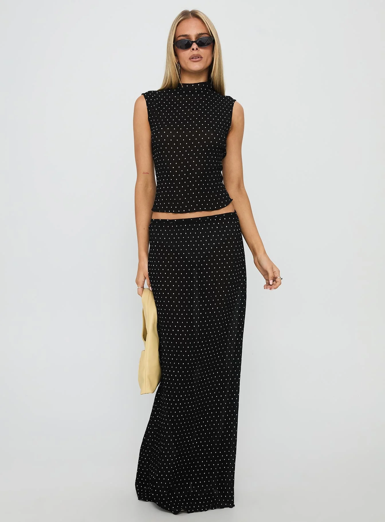 Ford Maxi Skirt Onyx Polka Dot - Image 2
