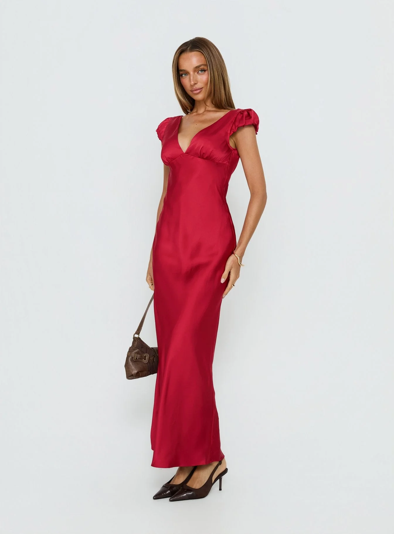Forest Hill Backless Maxi Dress Red - Image 3
