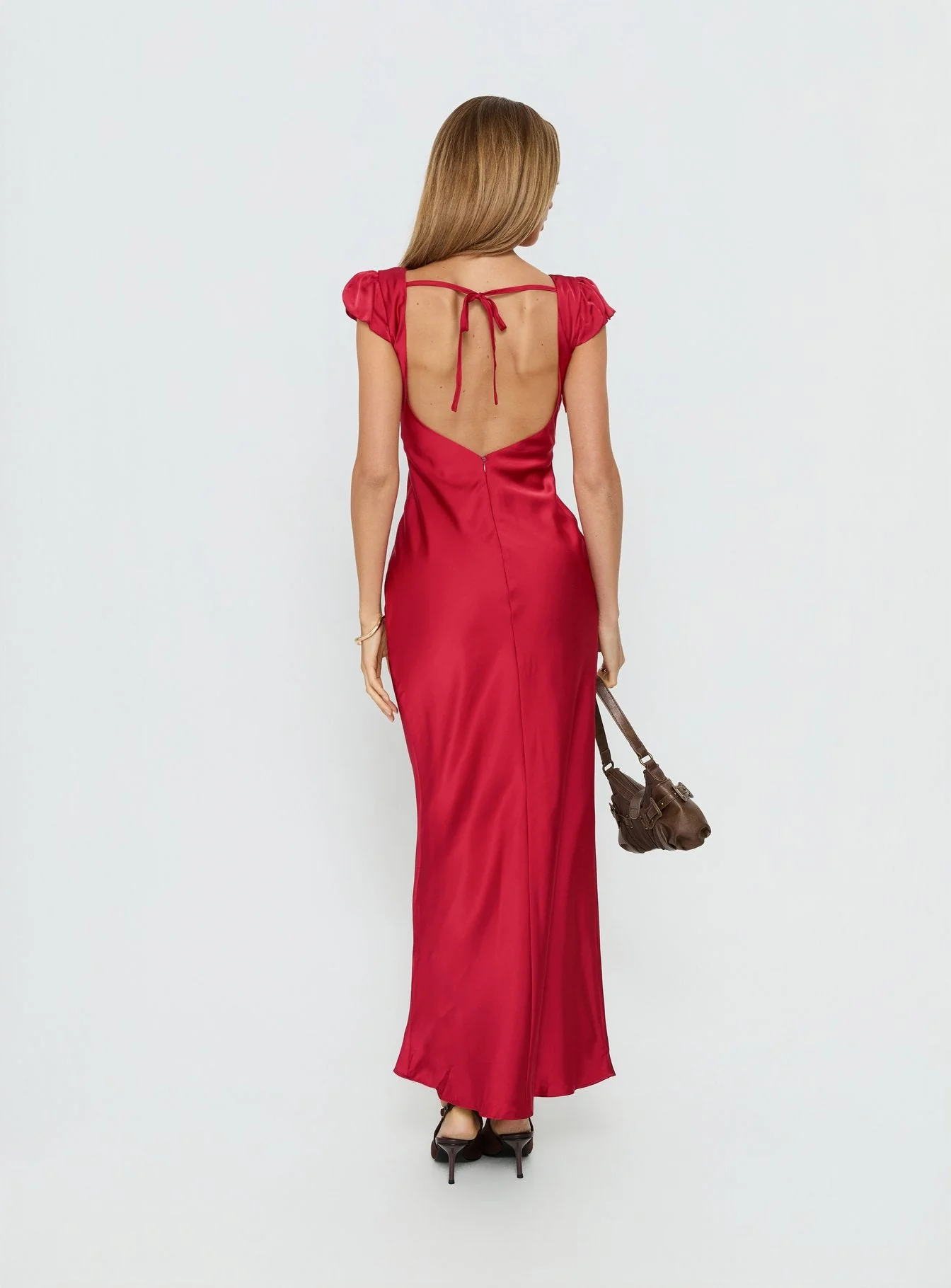 Forest Hill Backless Maxi Dress Red - Image 4