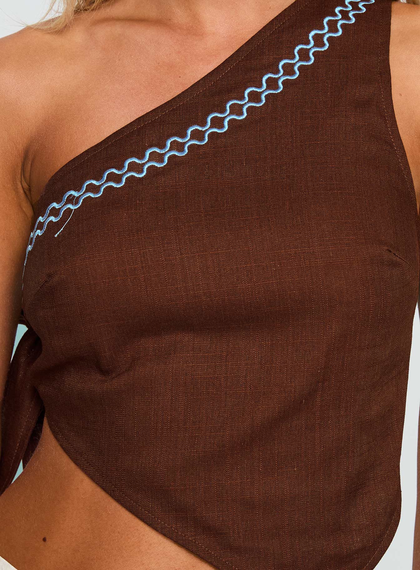 Frankle Top Chocolate / Blue - Image 6