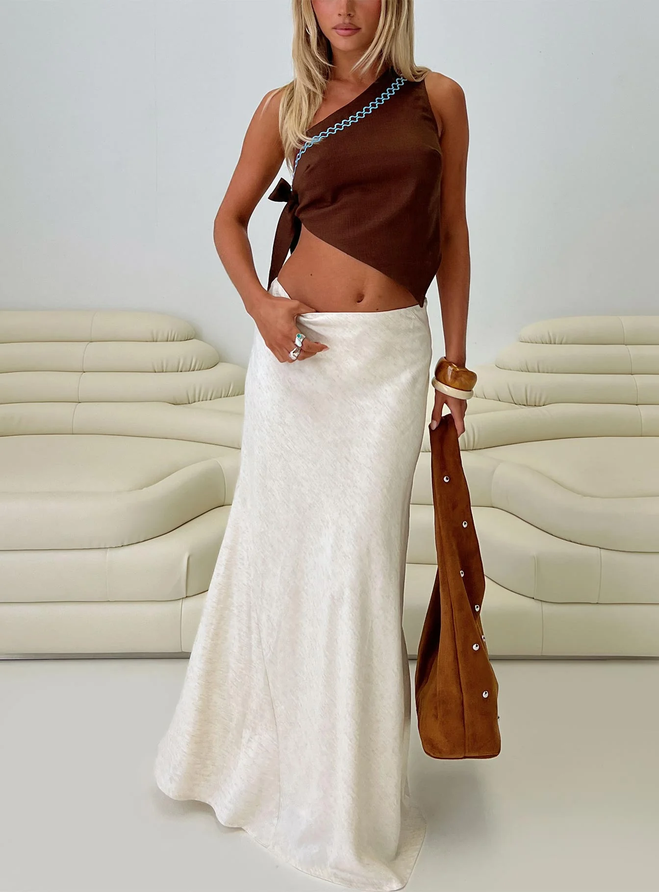 Frankle Top Chocolate / Blue - Image 8
