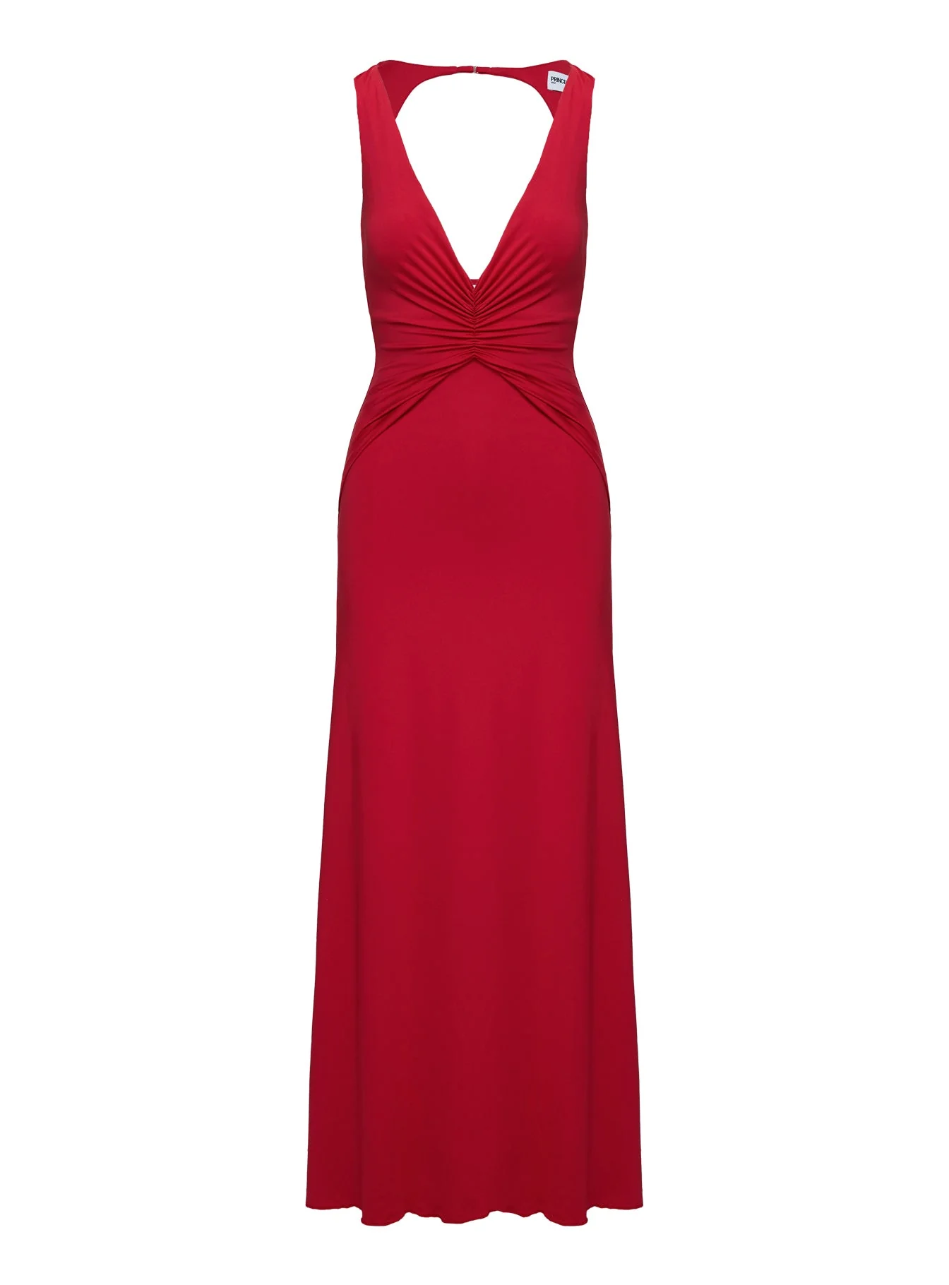 Frederica Plunge Maxi Dress Red - Image 5