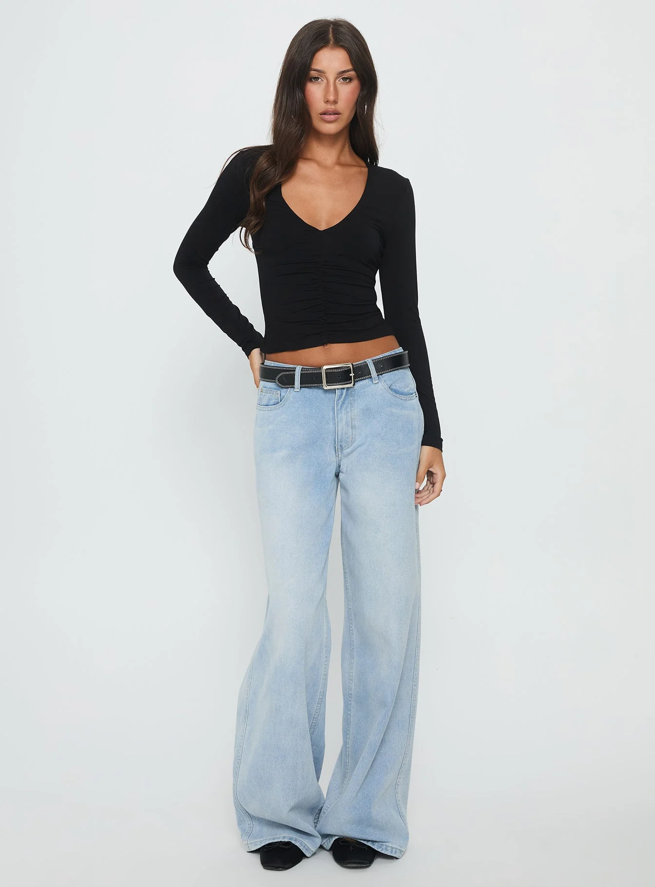 French Press Long Sleeve Top Black - Image 2