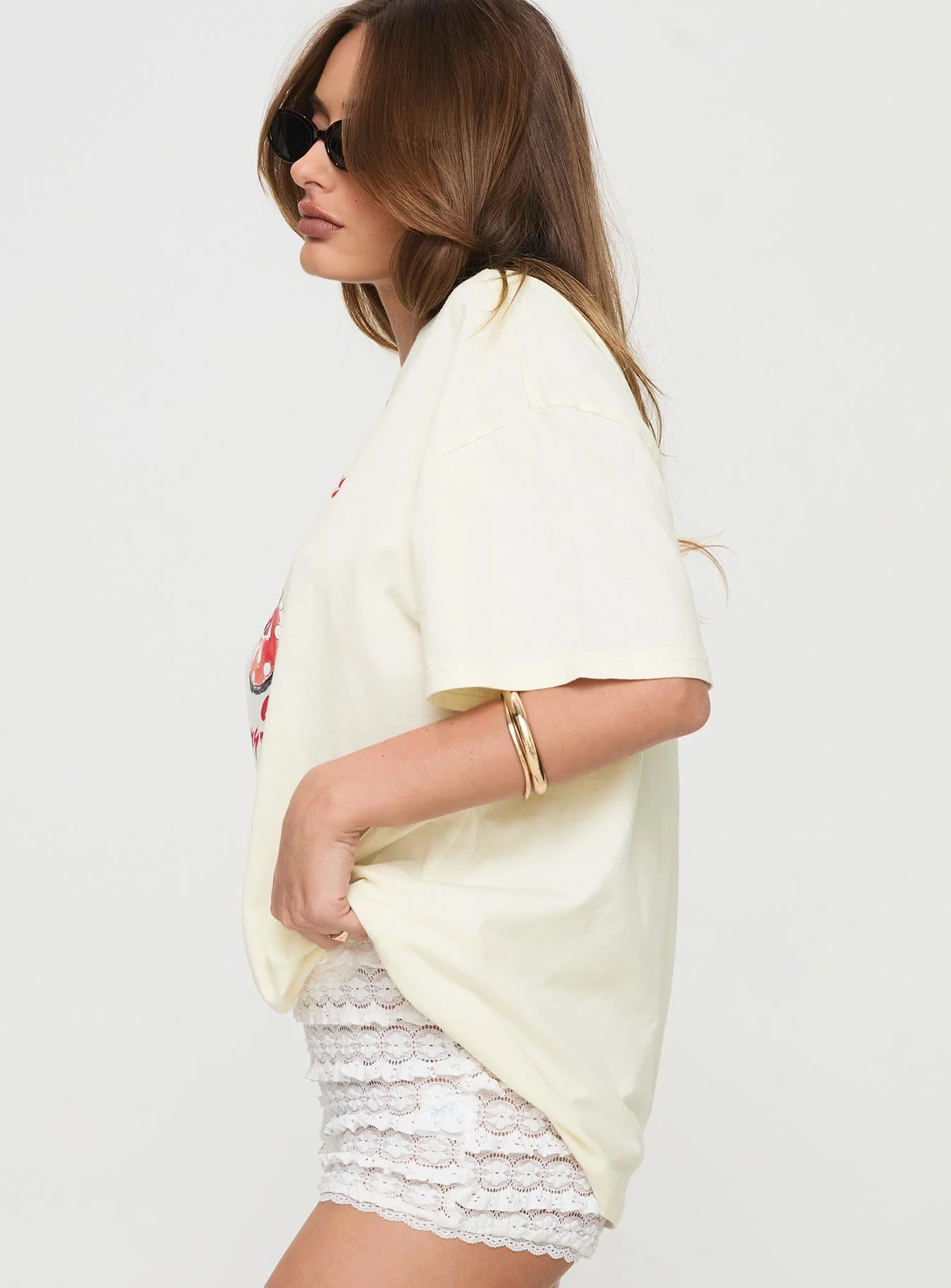 Fresh Cherries Oversized Tee Yellow - Image 4