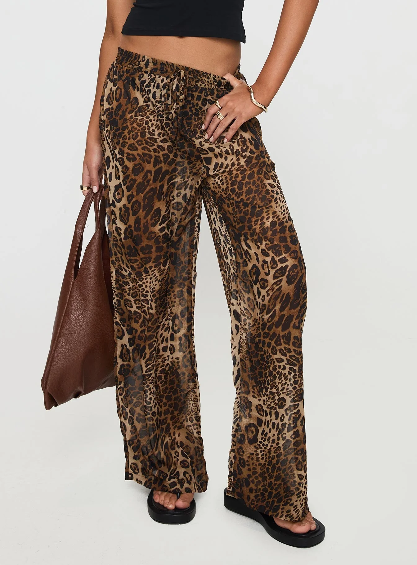 Fyre Wide Leg Pant Leopard Petite - Image 2