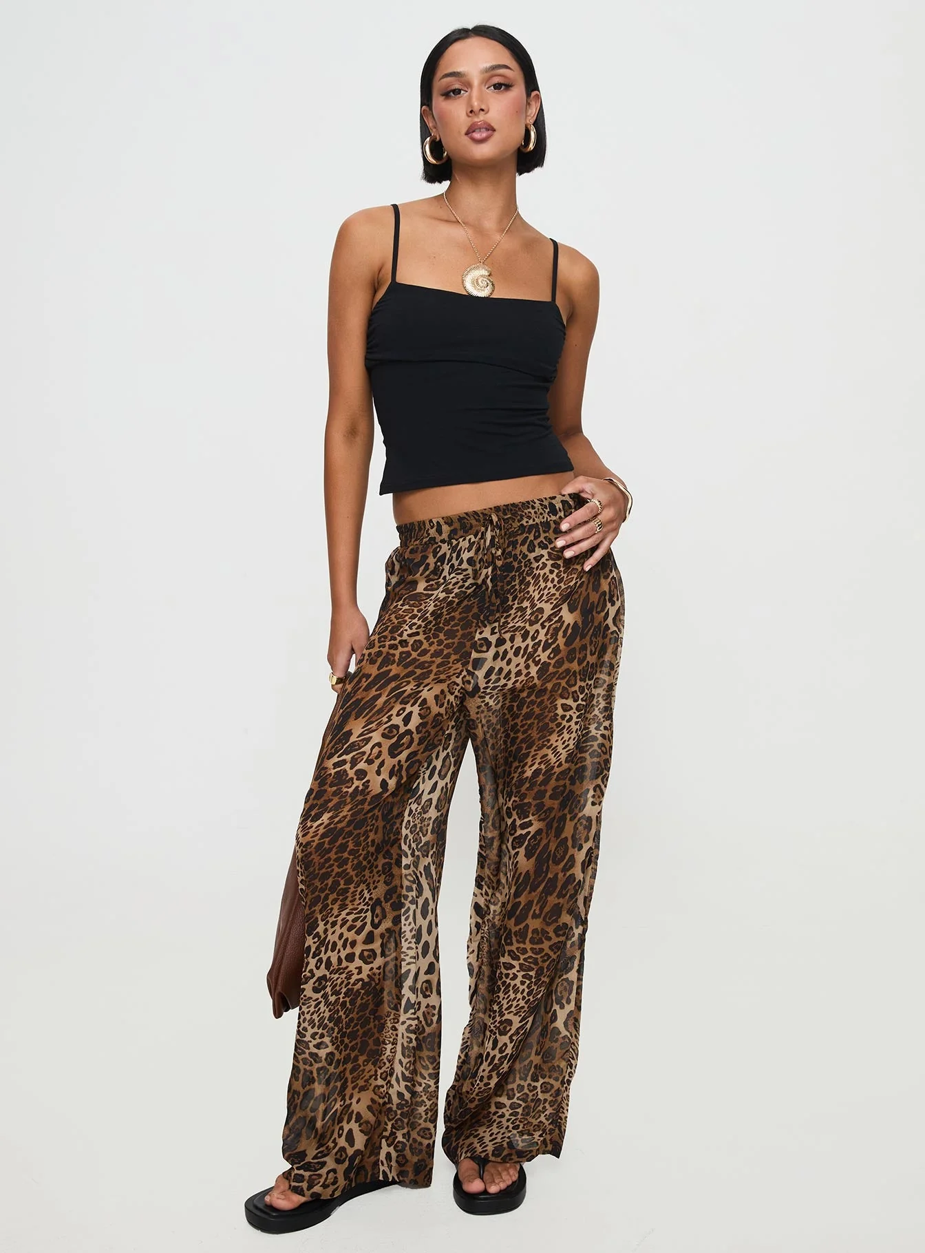 Fyre Wide Leg Pant Leopard Petite - Image 3