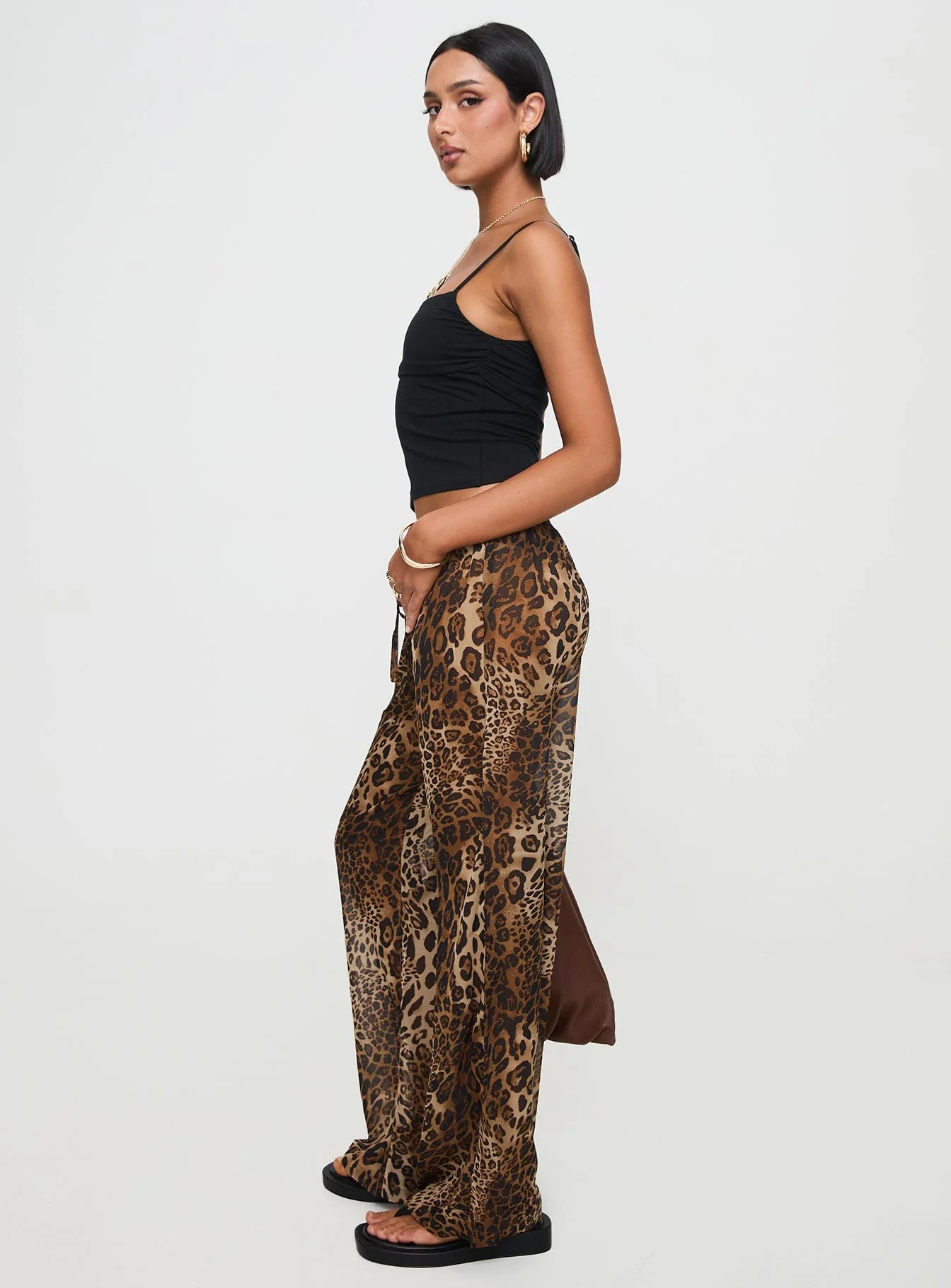 Fyre Wide Leg Pant Leopard Petite - Image 4