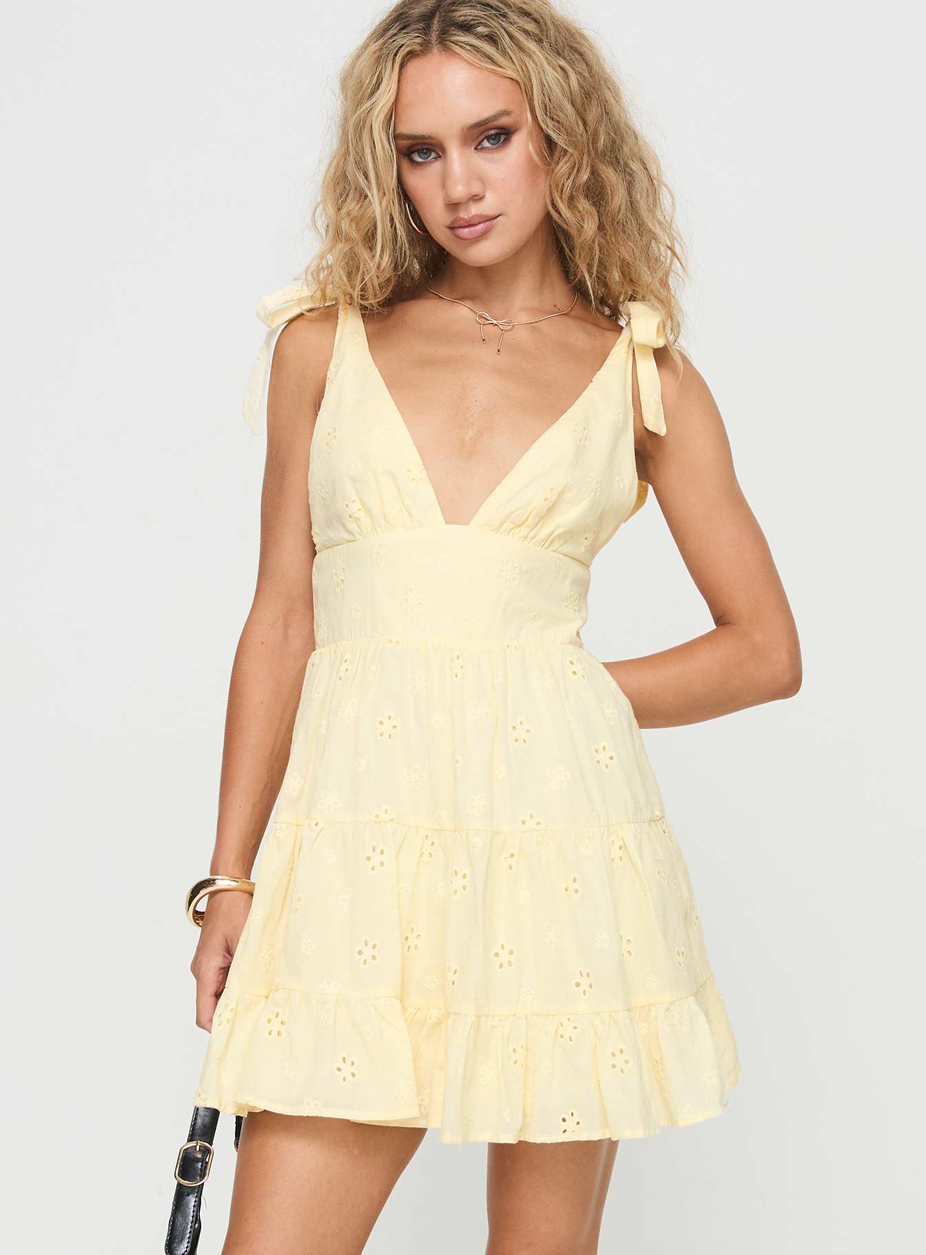 Galvis Mini Dress Lemon - Image 2