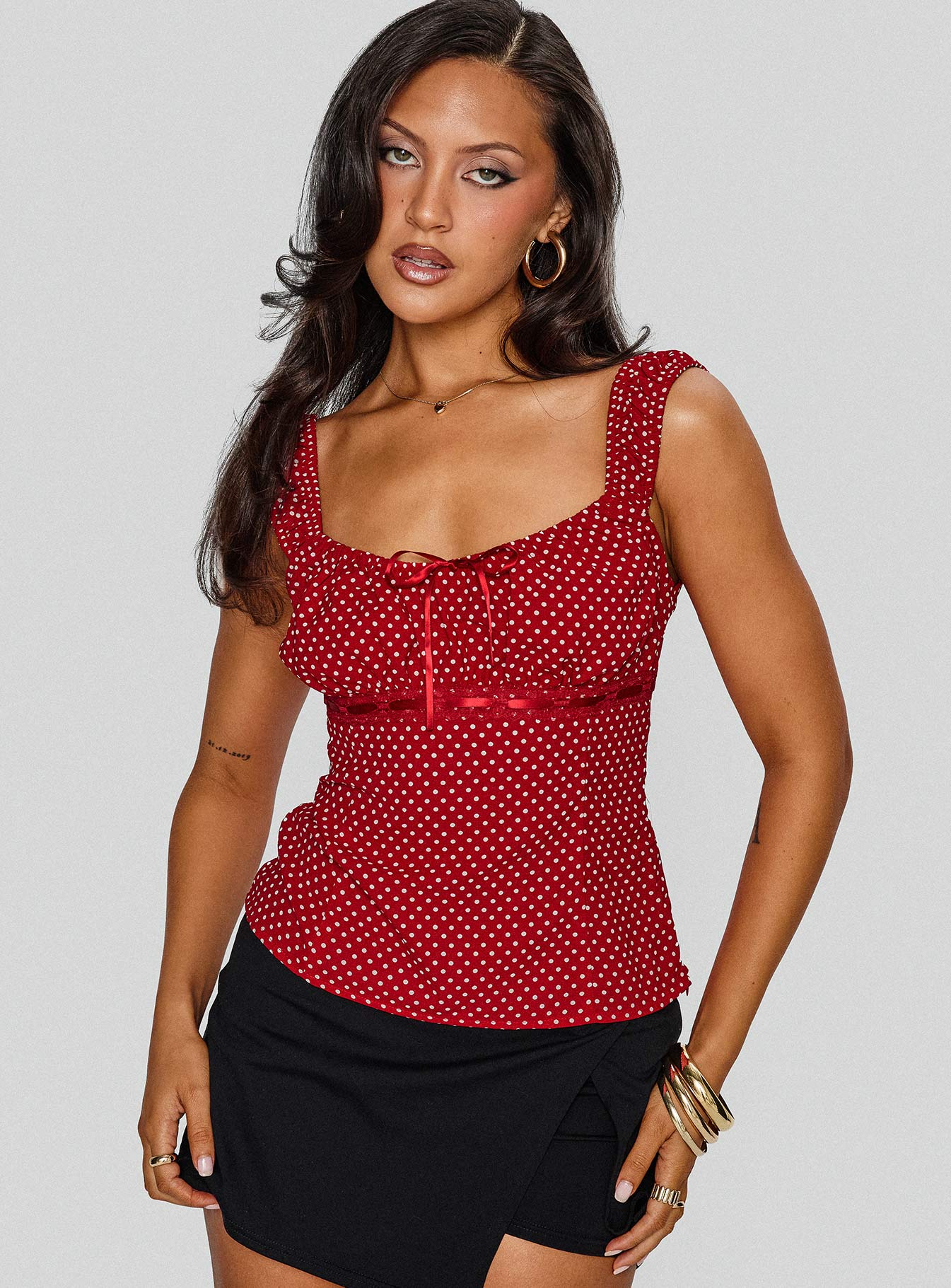Garconne Top Red Polka Dot - Image 2