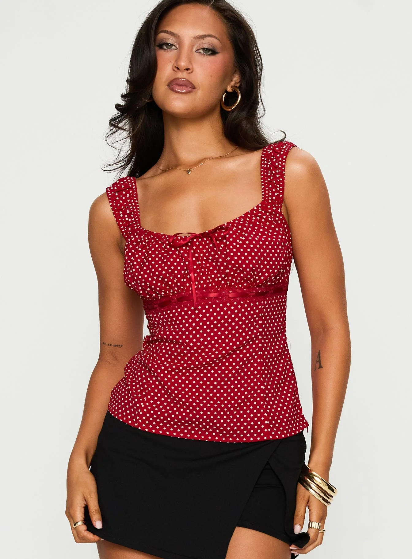 Garconne Top Red Polka Dot - Image 3