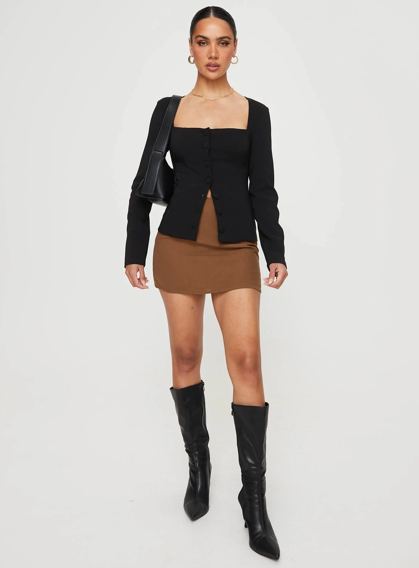 Gaskin Long Sleeve Top Black - Image 2