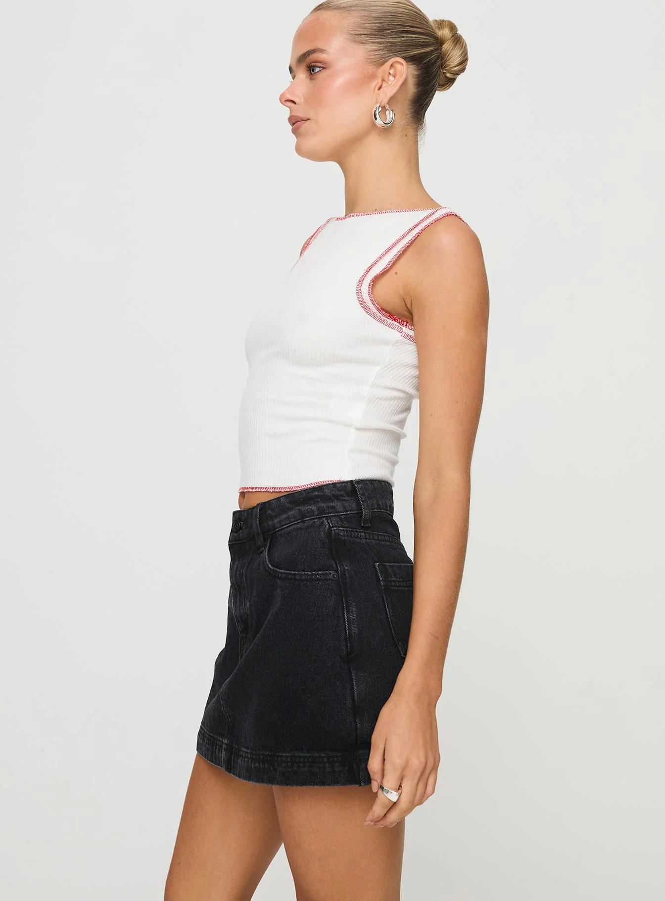 Gazelle Denim Skort Washed Black - Image 4