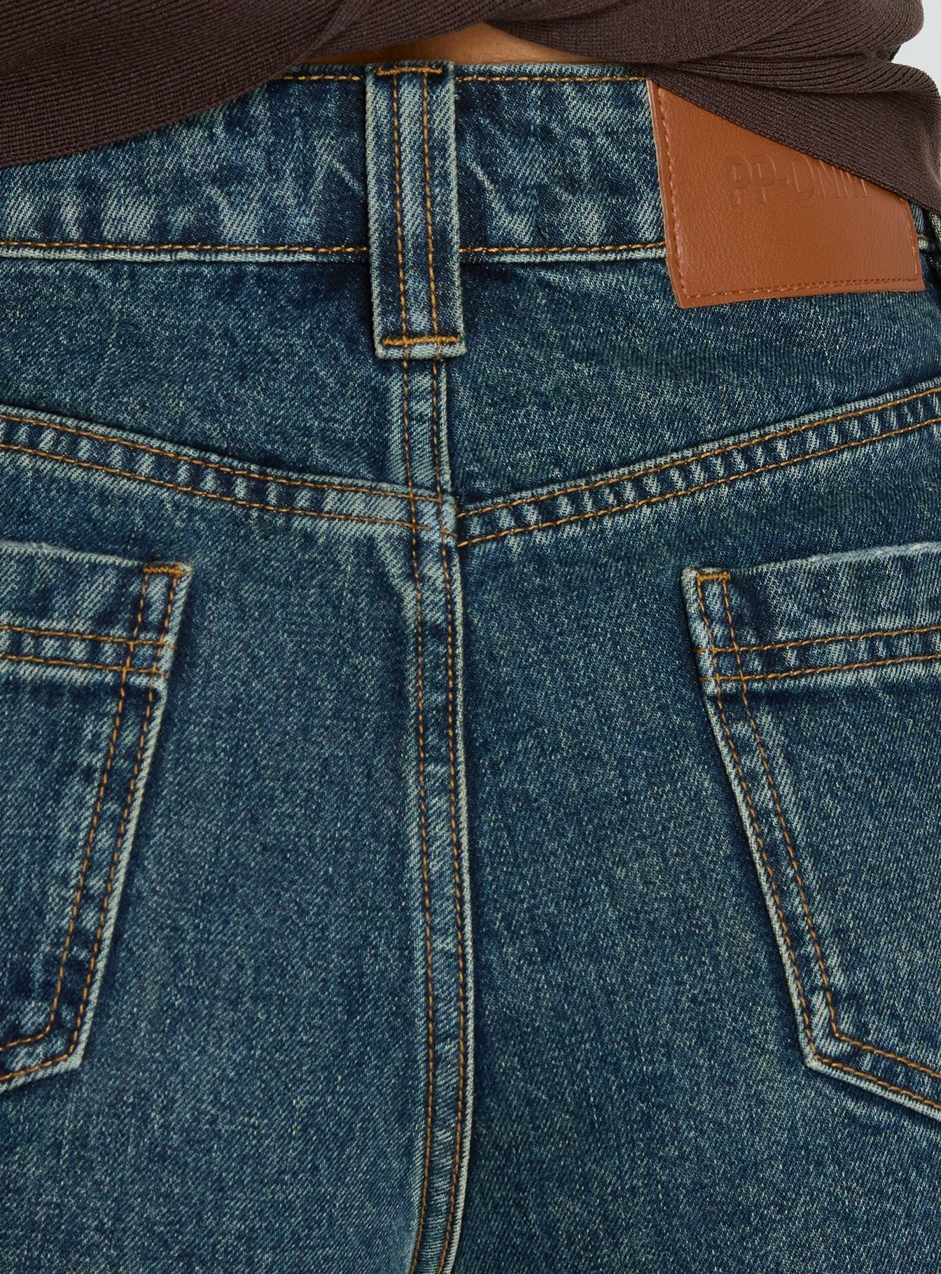 Gazelle Distressed Denim Skort Vintage Blue Wash - Image 8