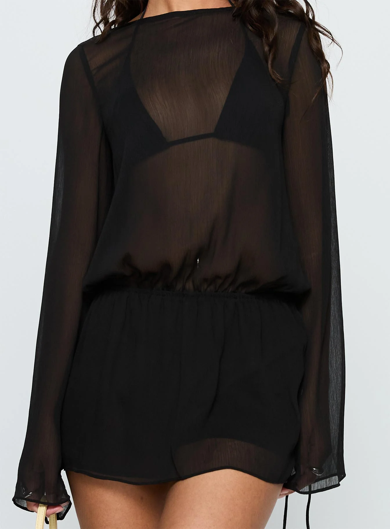 Get Closer Backless Playsuit Black - Image 6