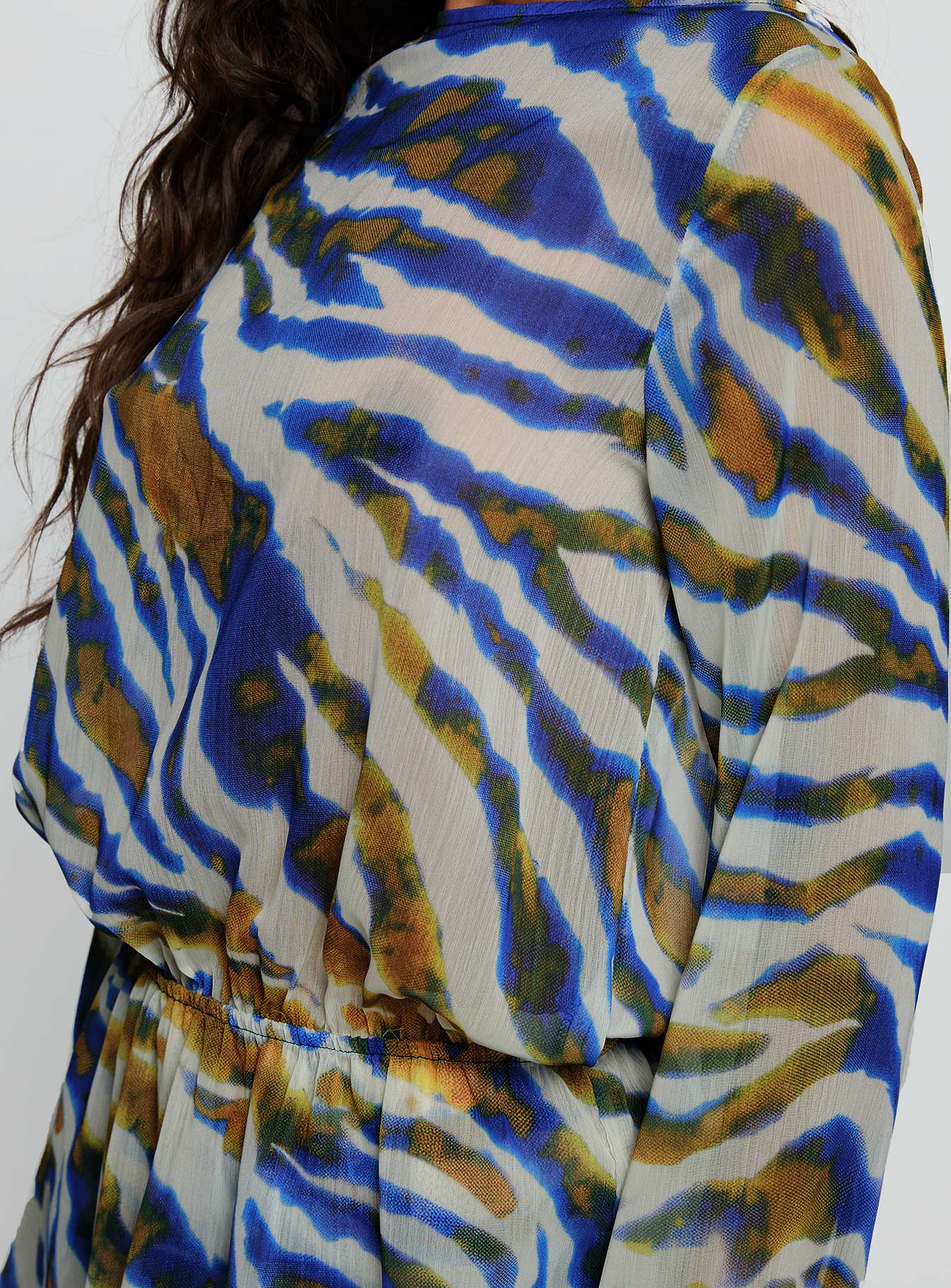 Get Closer Backless Romper Blue Zebra - Image 6