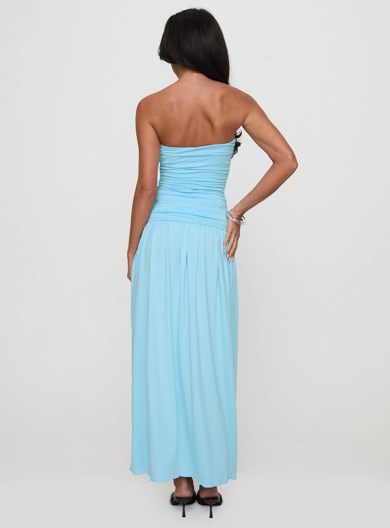 Glorie Strapless Maxi Dress Light Blue - Image 5
