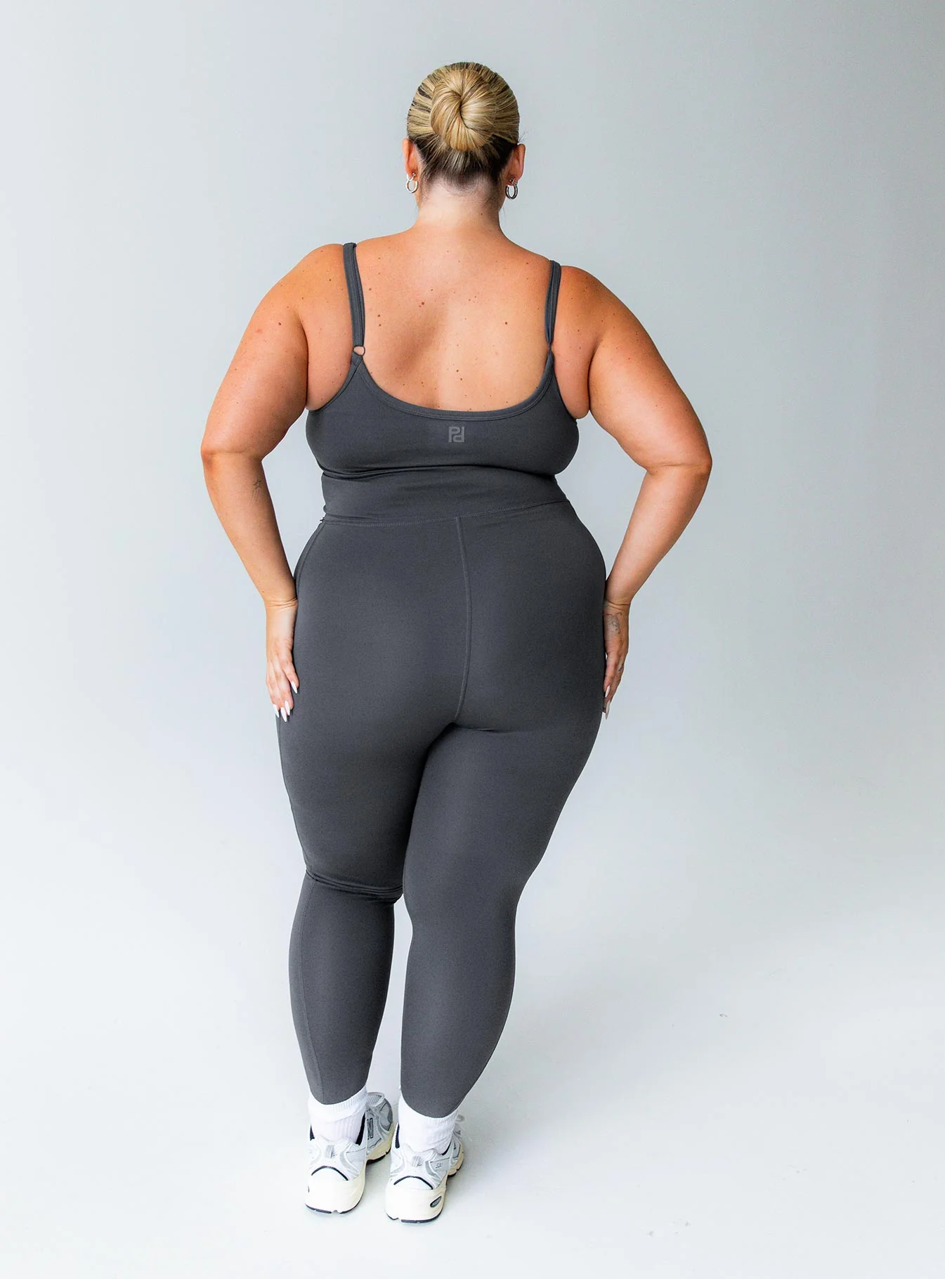 Go Getter Activewear Jumpsuit Grey Curve - Image 4