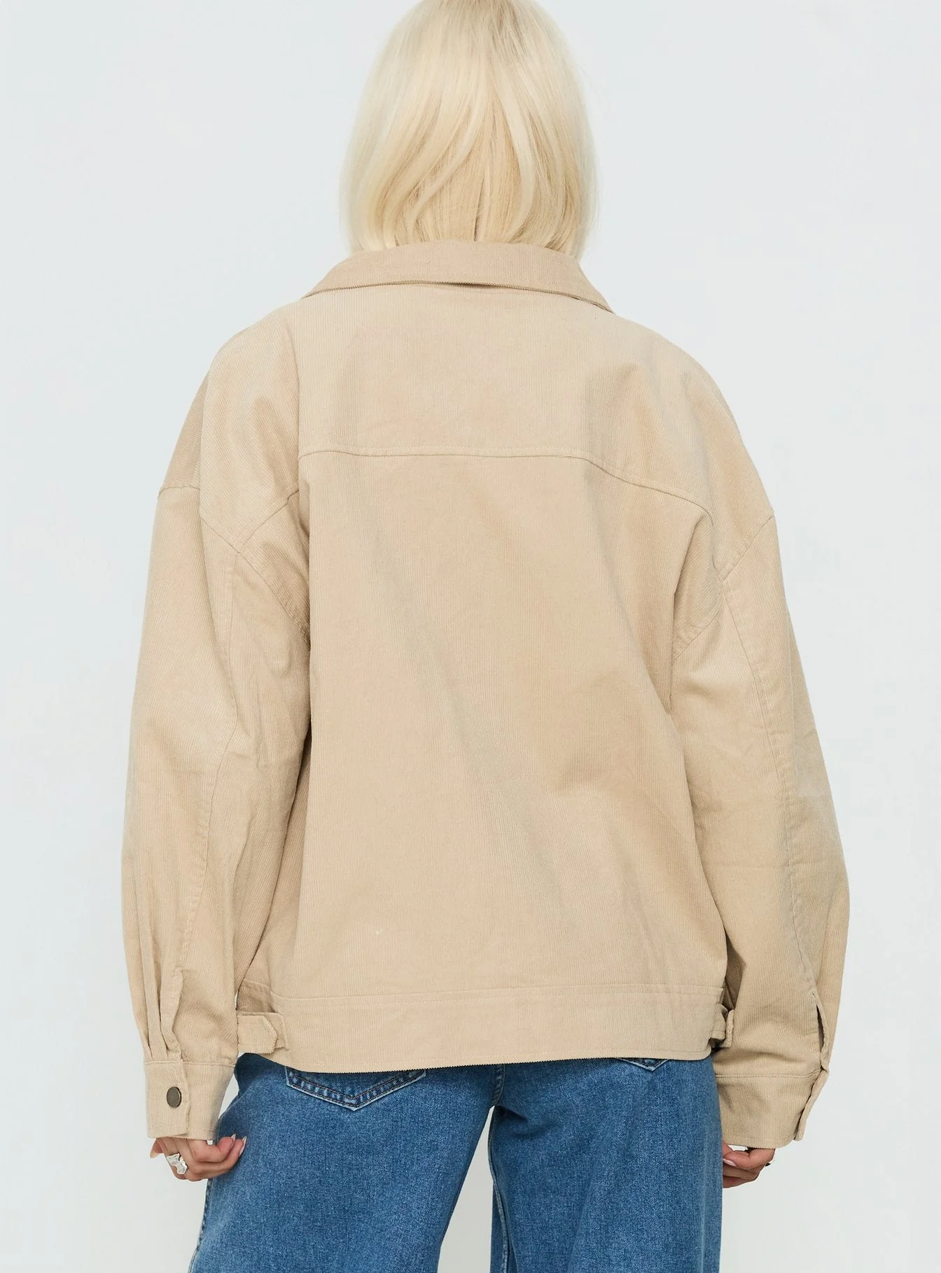 Goldsmith Corduroy Bomber Jacket Stone - Image 5
