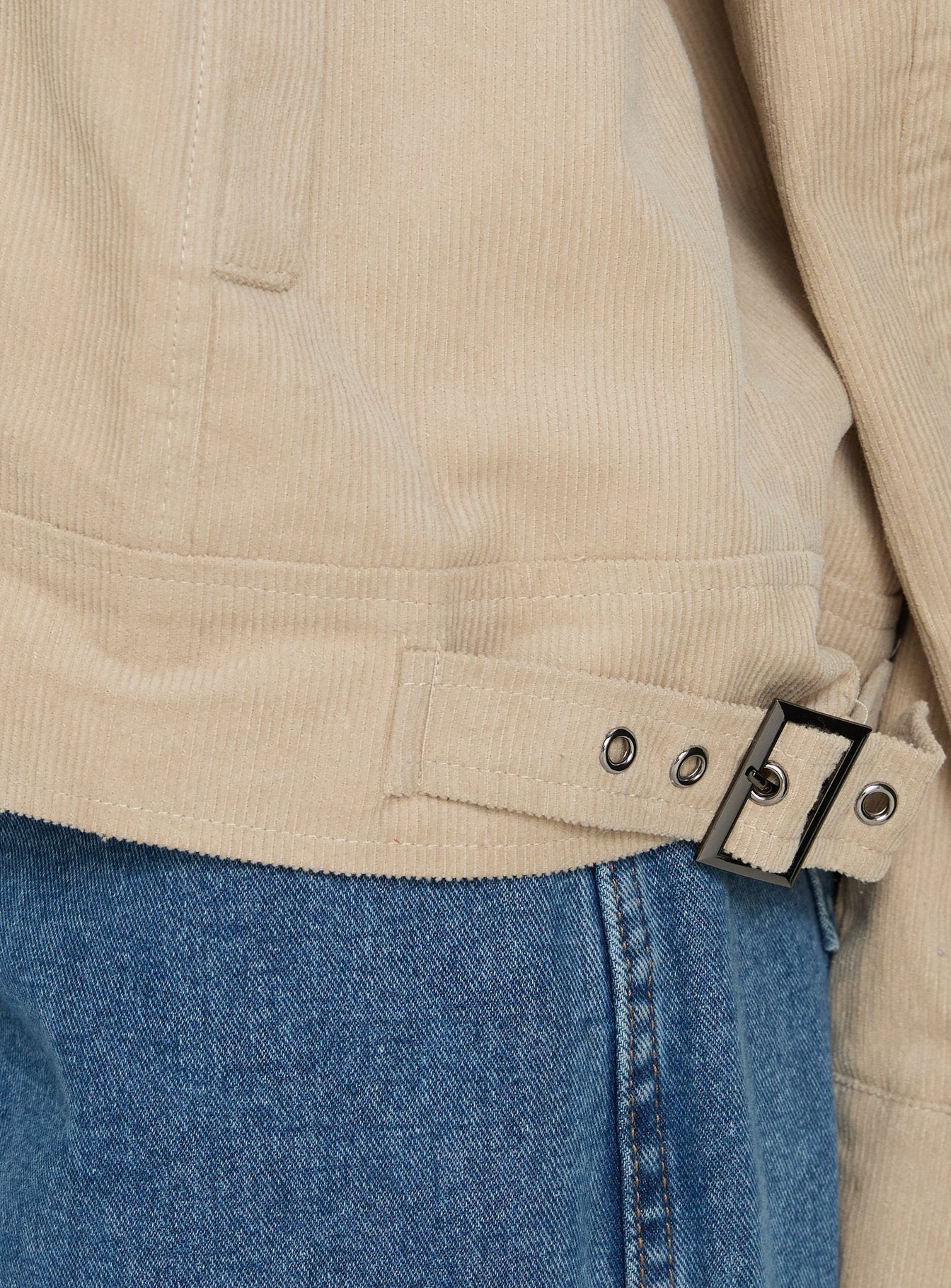 Goldsmith Corduroy Bomber Jacket Stone - Image 7