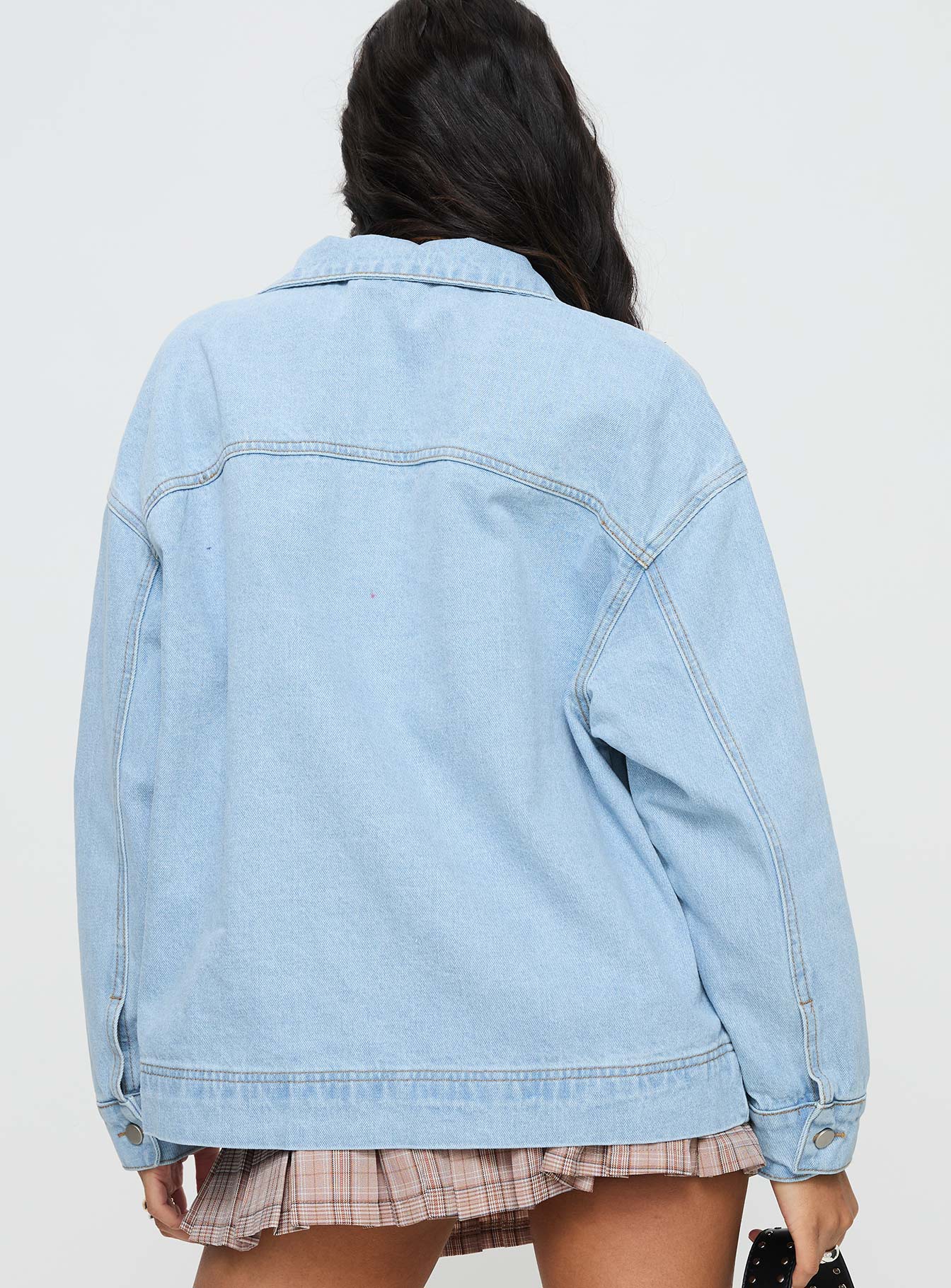Goldsmith Denim Bomber Jacket Light Wash - Image 5