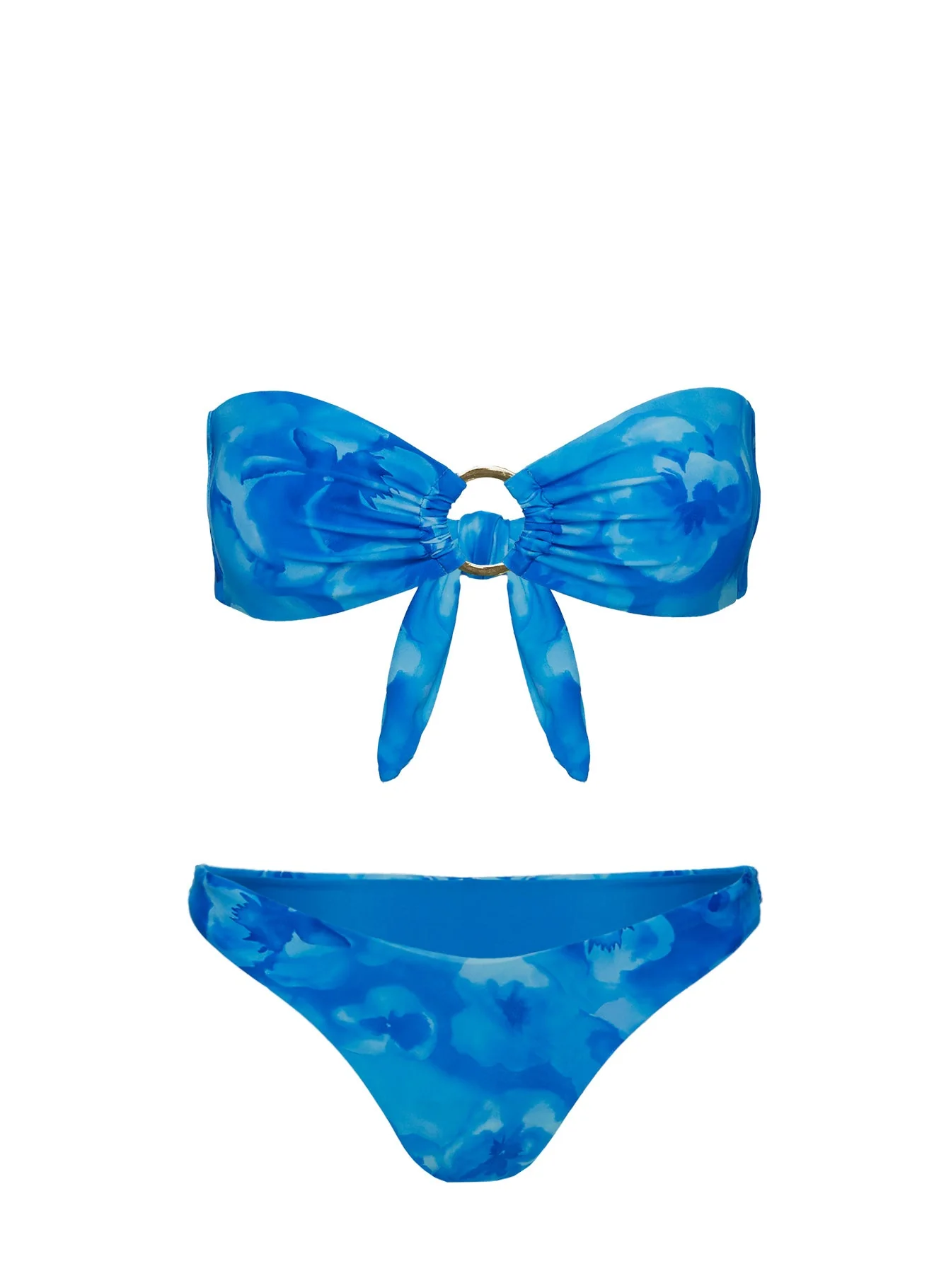 Gonzalez High Cut Bikini Bottoms Dark Blue Floral - Image 6