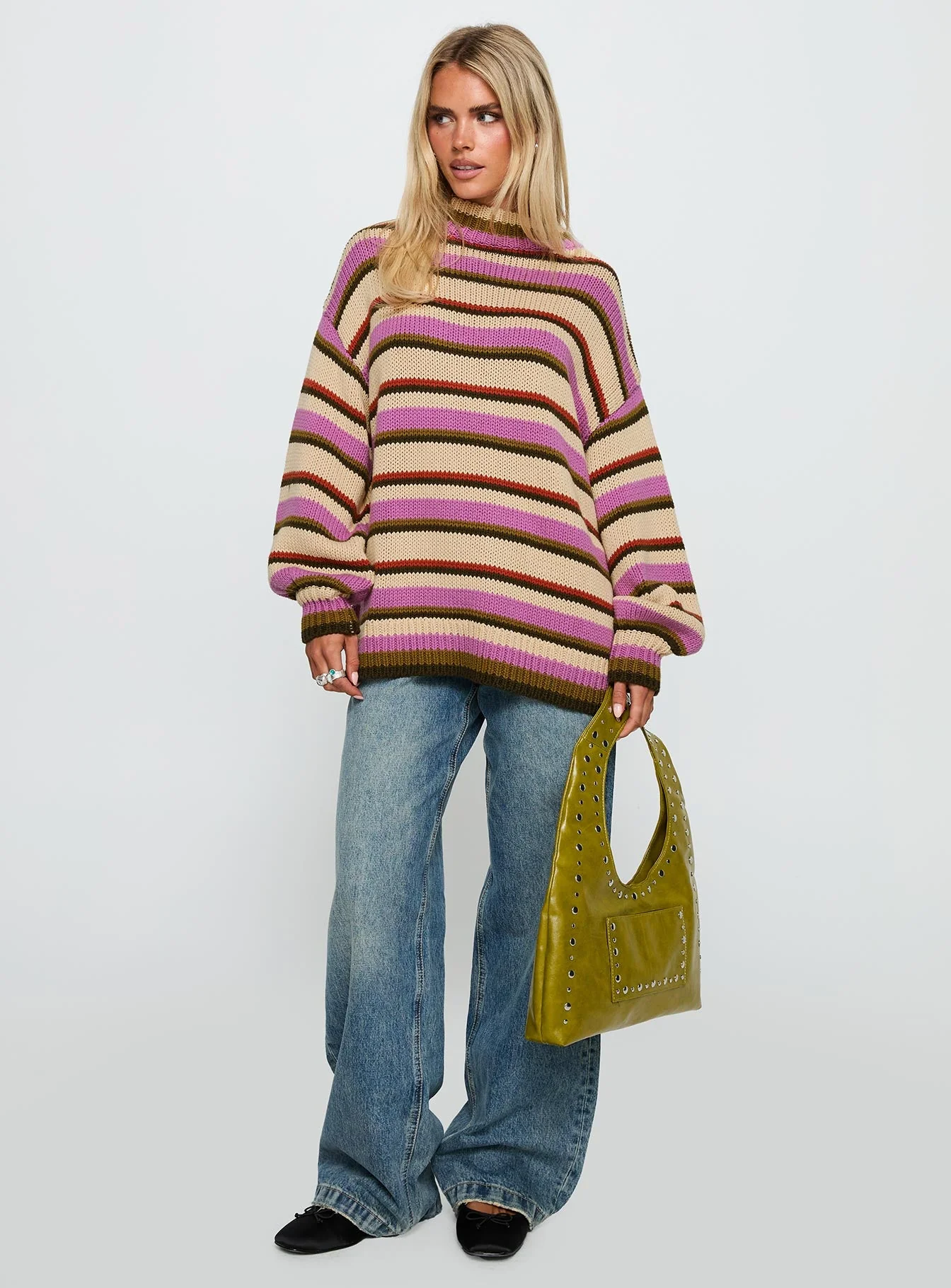 Got The Music Knit Sweater Multi Stripe - Image 3