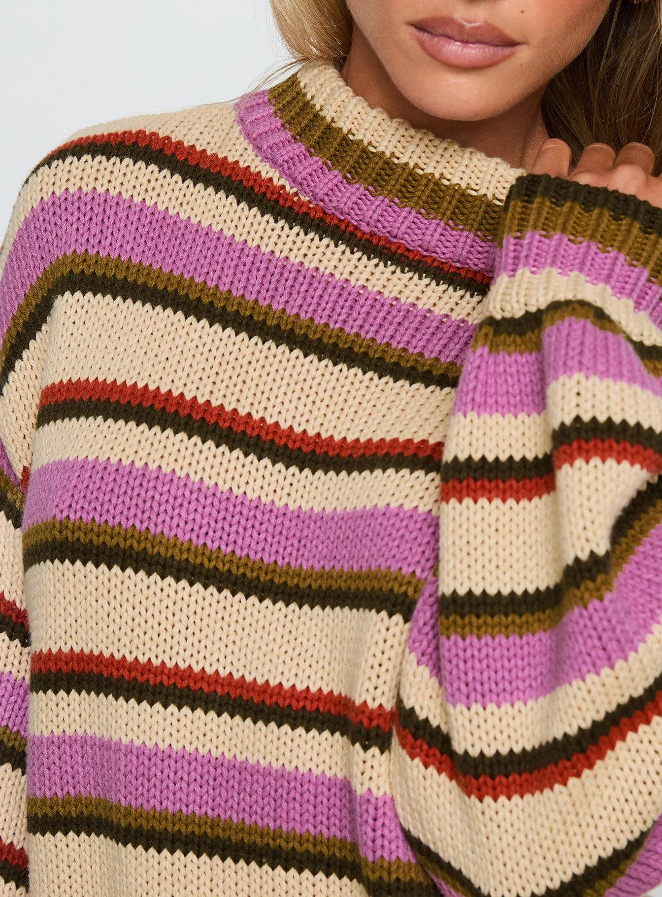 Got The Music Knit Sweater Multi Stripe - Image 6