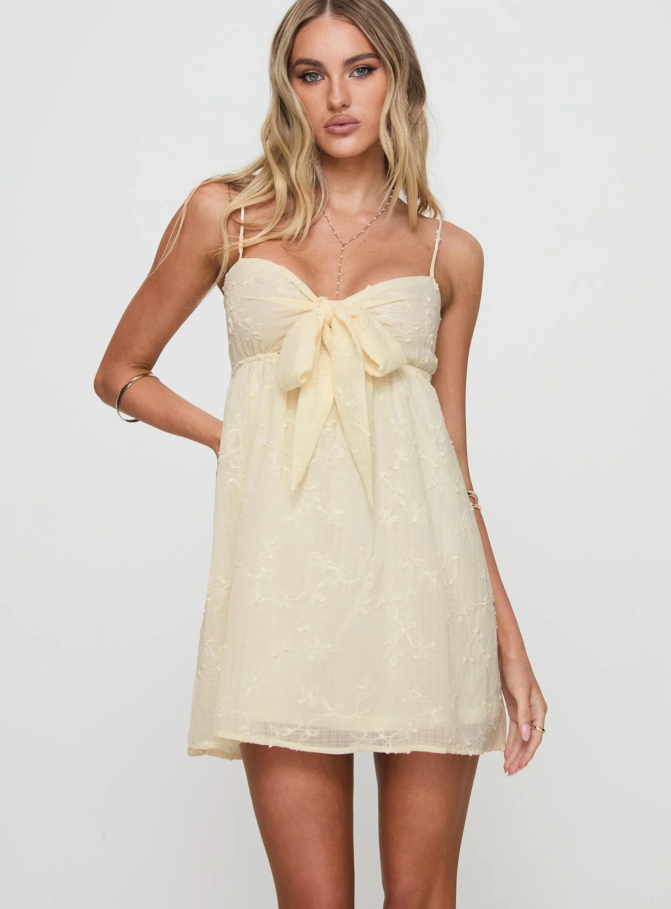 Granno Mini Dress Lemon - Image 2