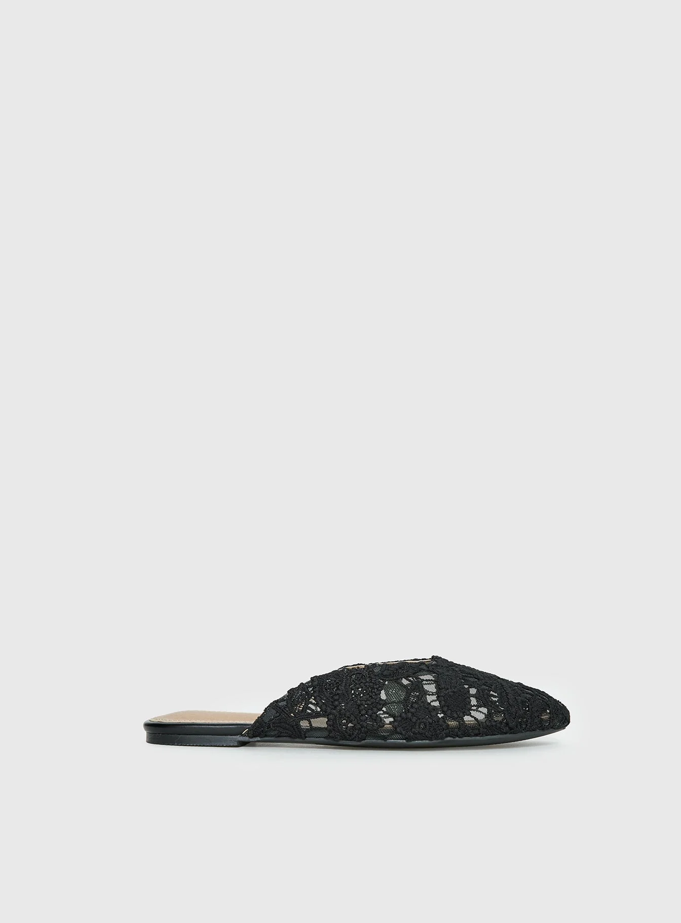 Gretta Lace Slip On Flats Black - Image 2