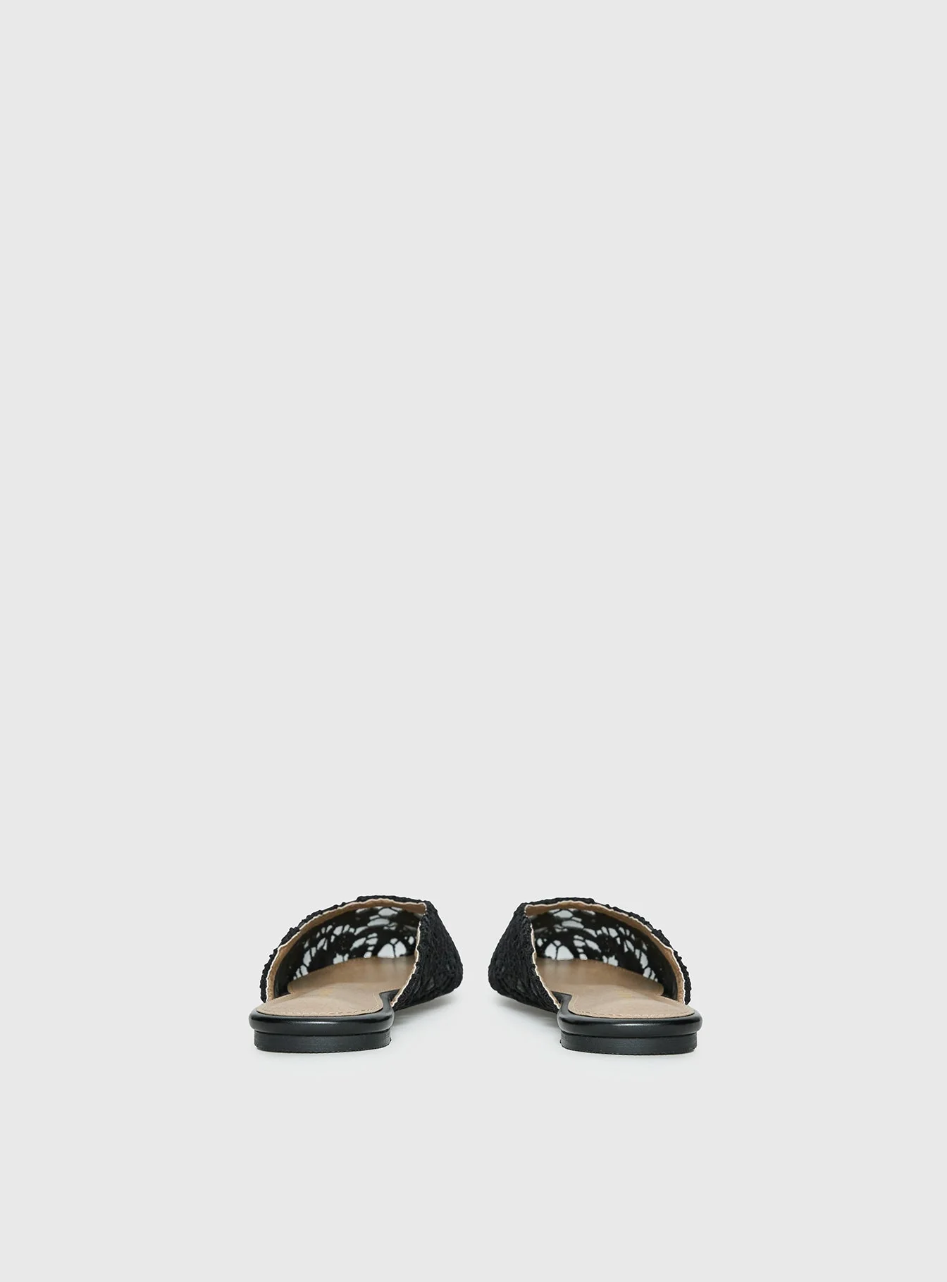 Gretta Lace Slip On Flats Black - Image 5