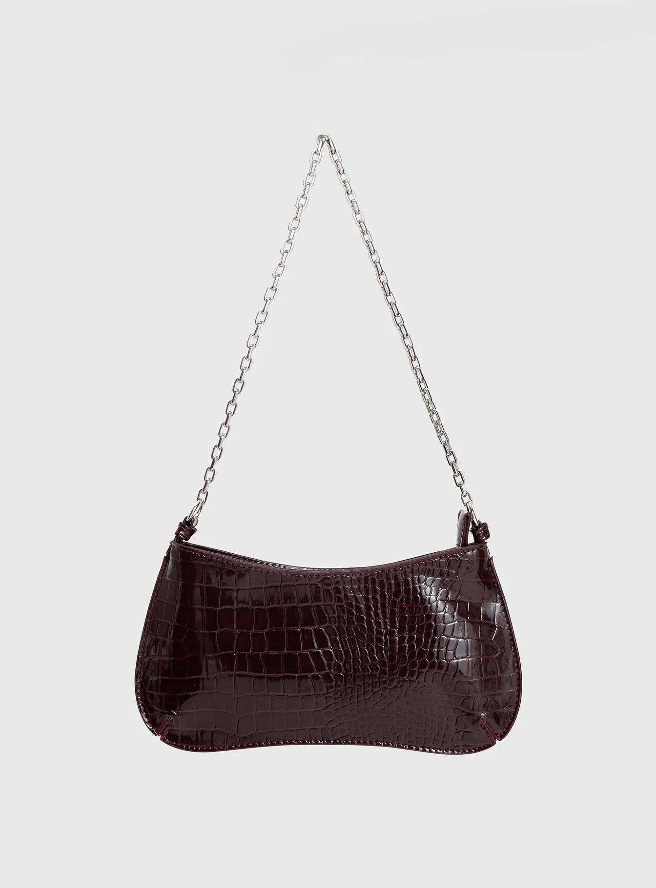 Gwynne Faux Leather Shoulder Bag Cherry Lacquer - Image 2