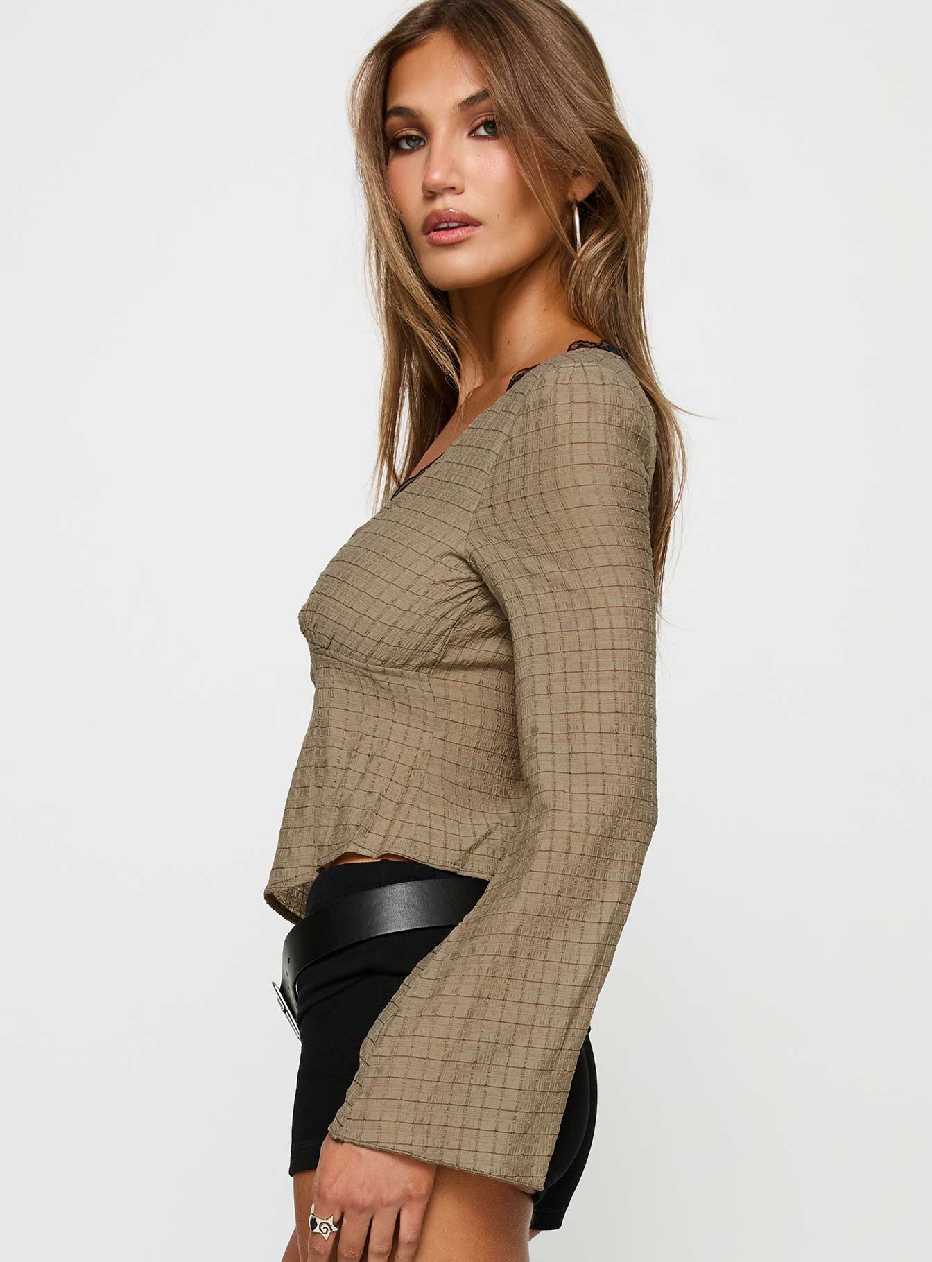 Haega Long Sleeve Top Olive - Image 3