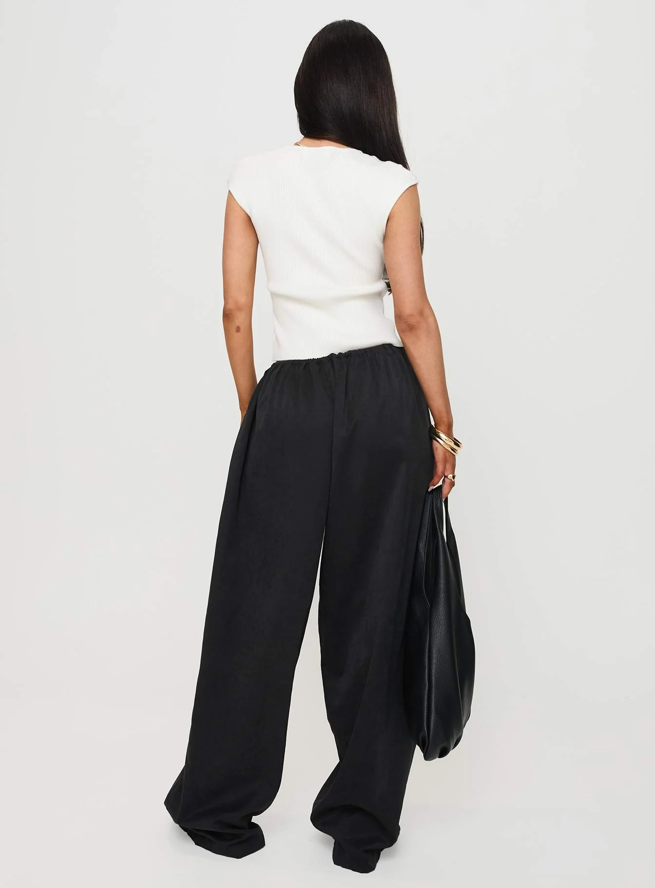 Bungala Oversized Relaxed Pants Black Petite - Image 5