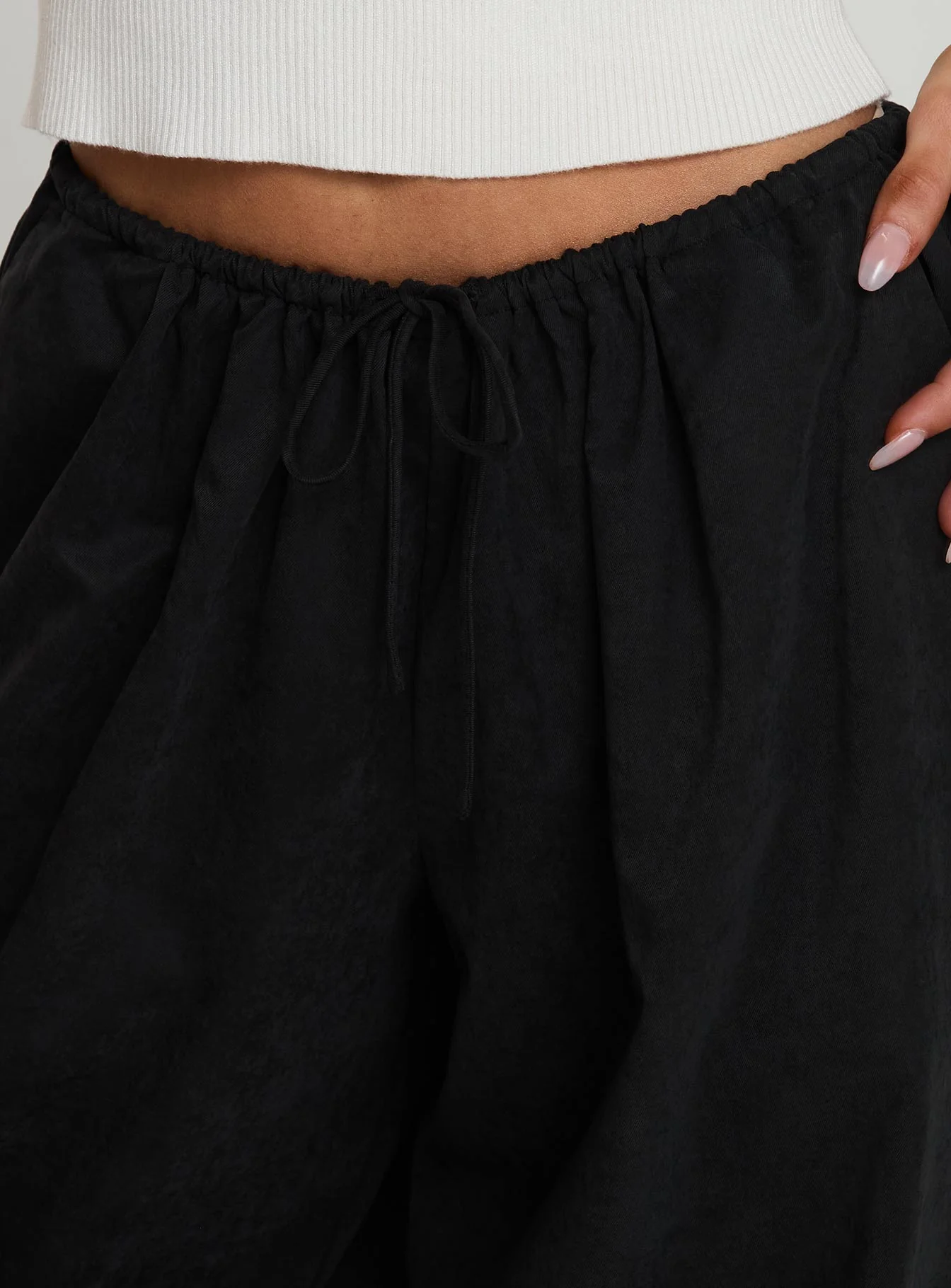 Bungala Oversized Relaxed Pants Black Petite - Image 6