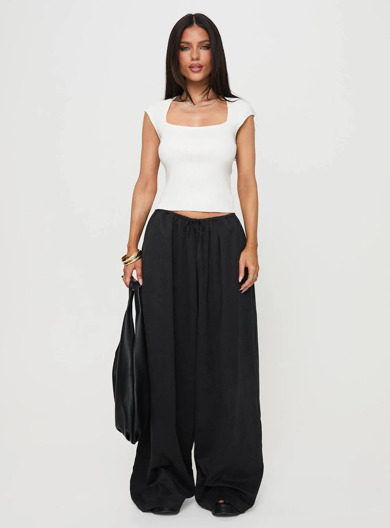 Bungala Oversized Relaxed Pants Black Petite - Image 7